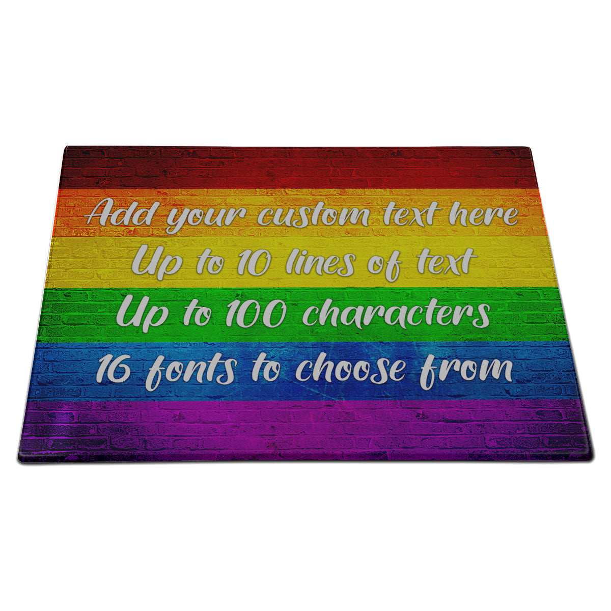 Gay Pride Flag Glass Cutting Board - shopquality4u