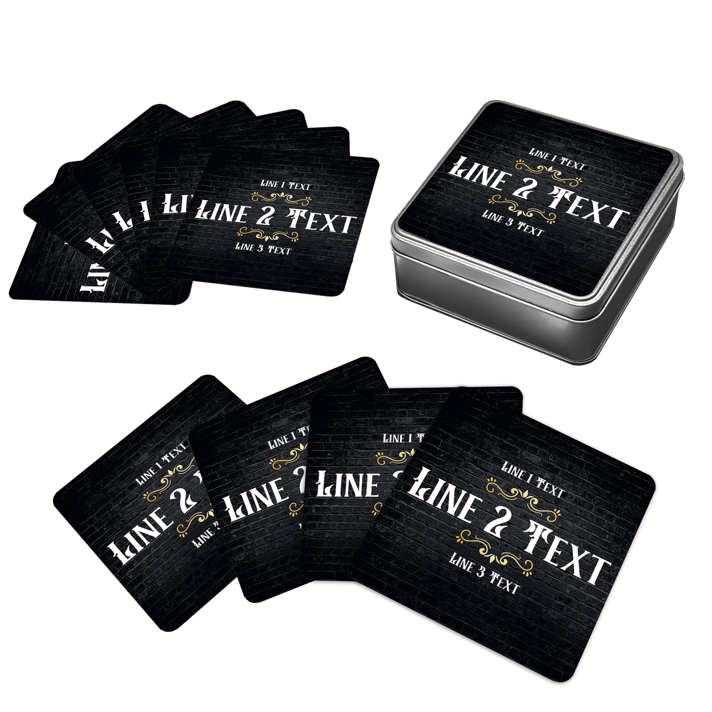 Personalised Dark Scrolls Bar Set - shopquality4u