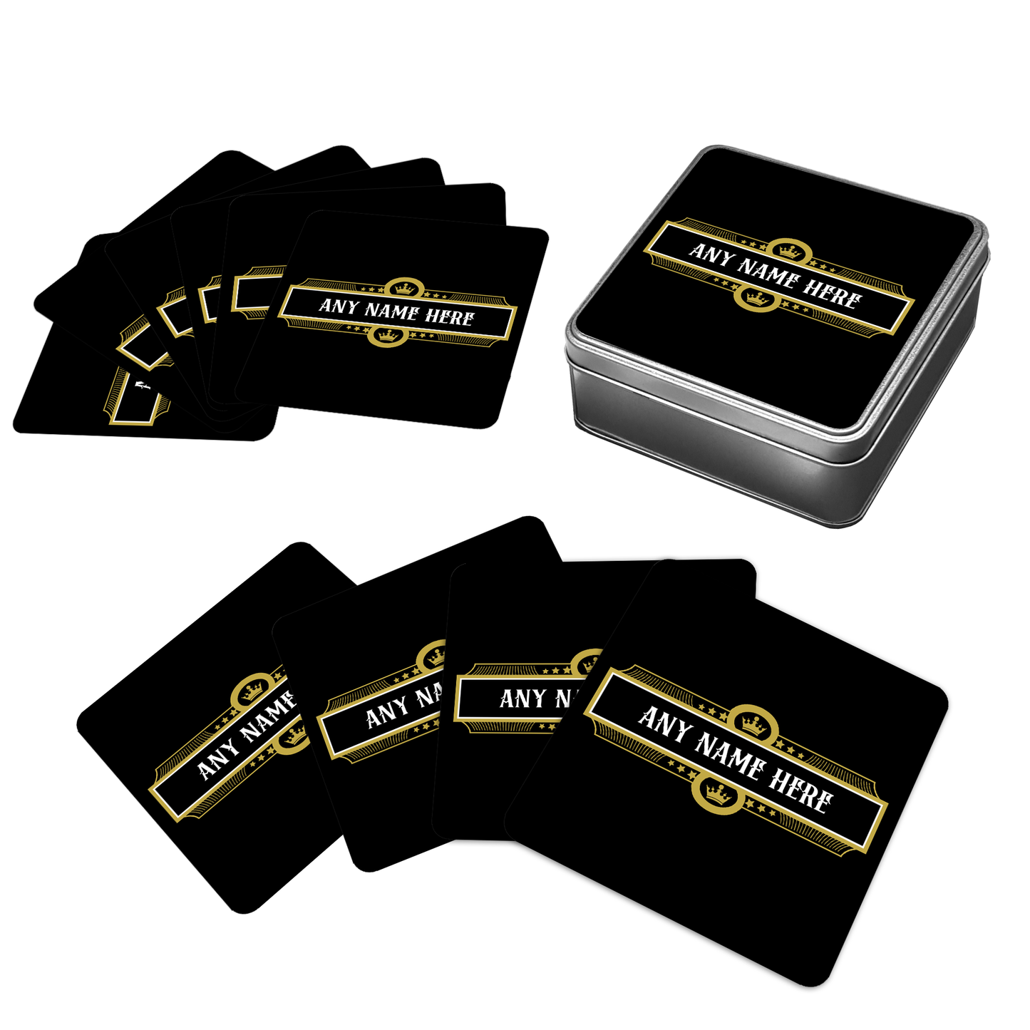 Personalised Gold Crown Bar Set - shopquality4u