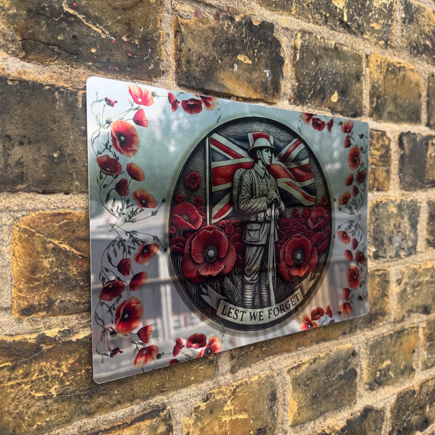 Lest We Forget 2D Metal Sign