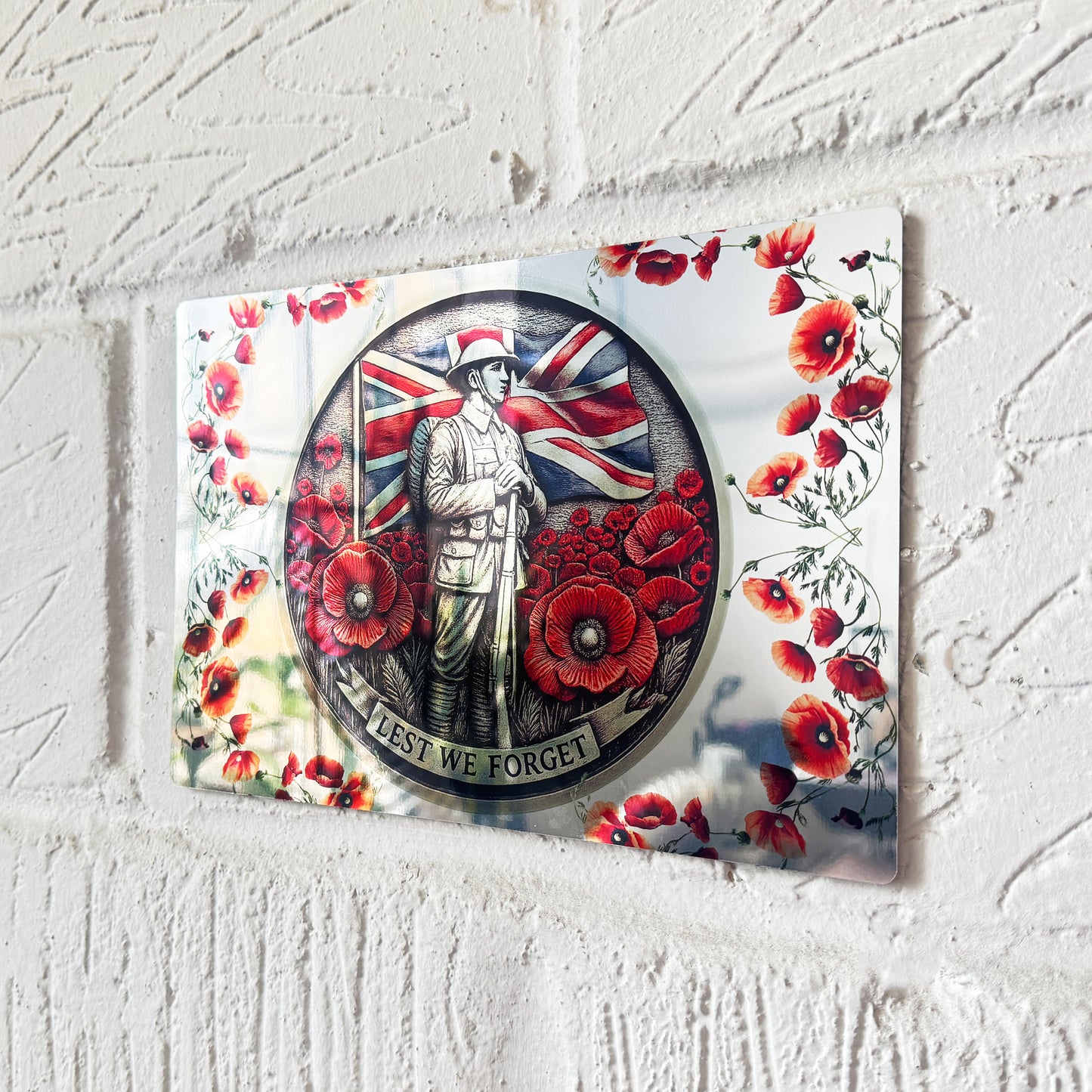 Lest We Forget 2D Metal Sign