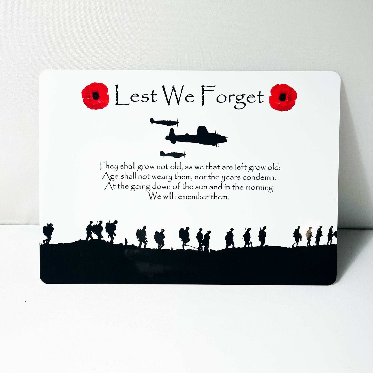 Lest we Forget Metal Mirror Sign Battle of Britain Mirror Finish Sign - shopquality4u
