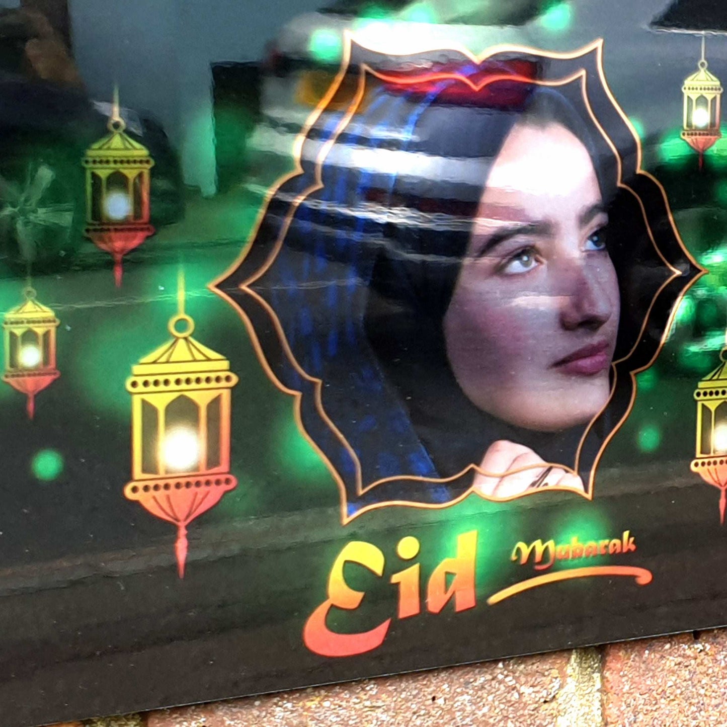 Personalised Eid Mubarak Mirror Metal Sign - Add Your Custom Photo - shopquality4u