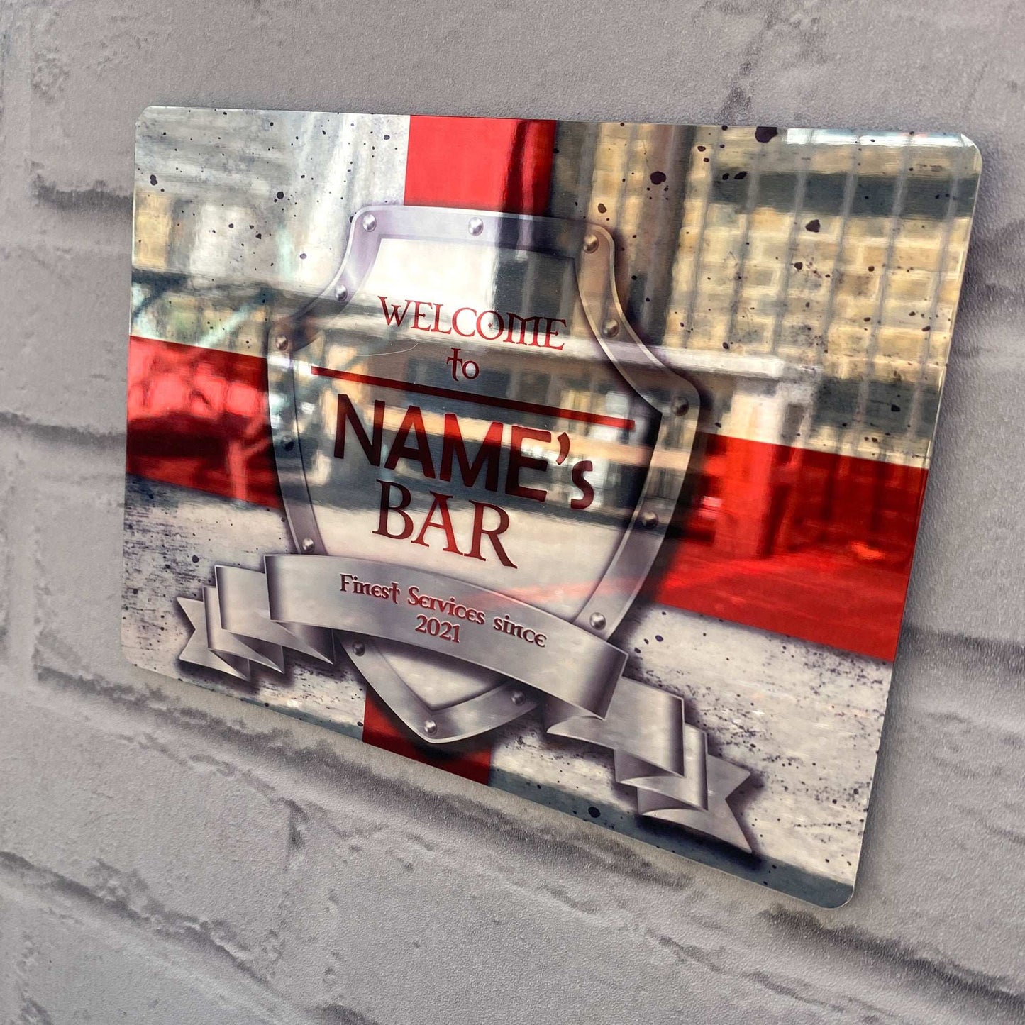English Flag Mirror Finish Sign - shopquality4u