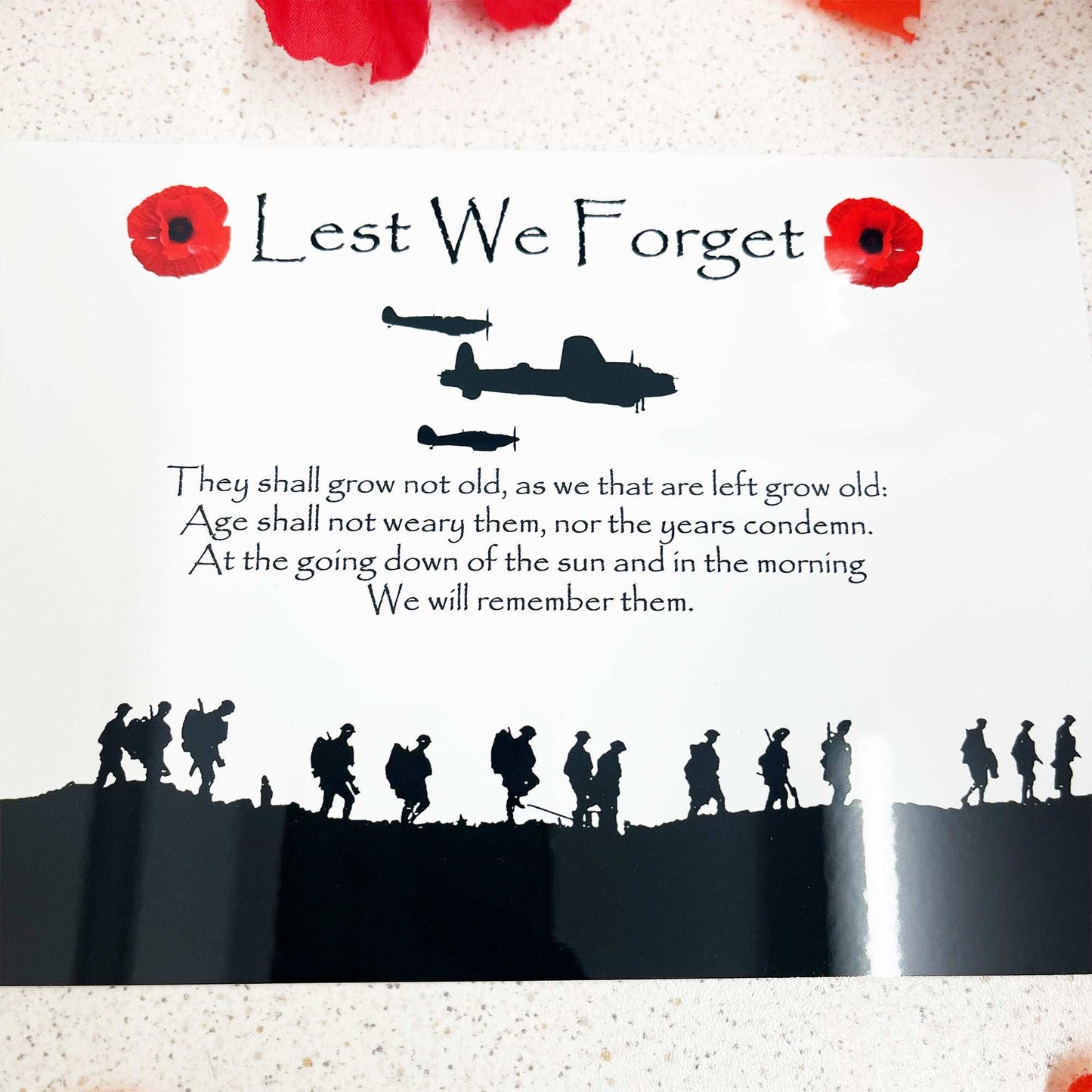 Lest we Forget Metal Mirror Sign Battle of Britain Mirror Finish Sign - shopquality4u