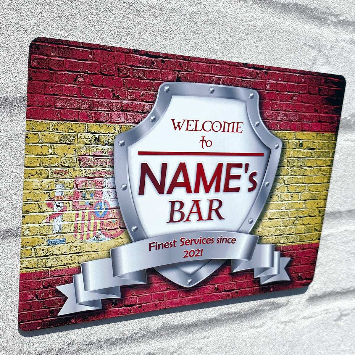 Spanish Flag Metal Sign - shopquality4u