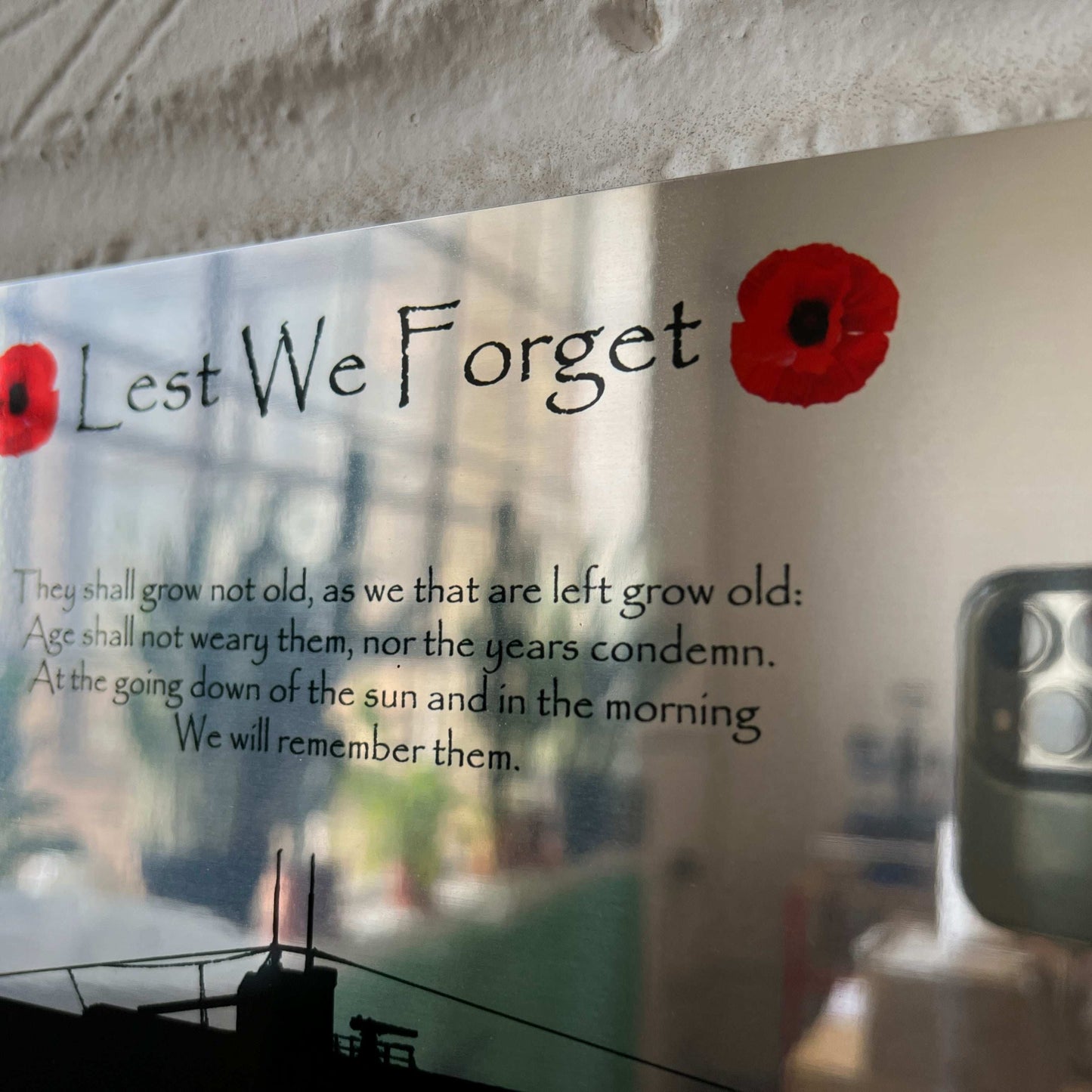 Submariners Lest we Forget Metal Mirror Sign - shopquality4u