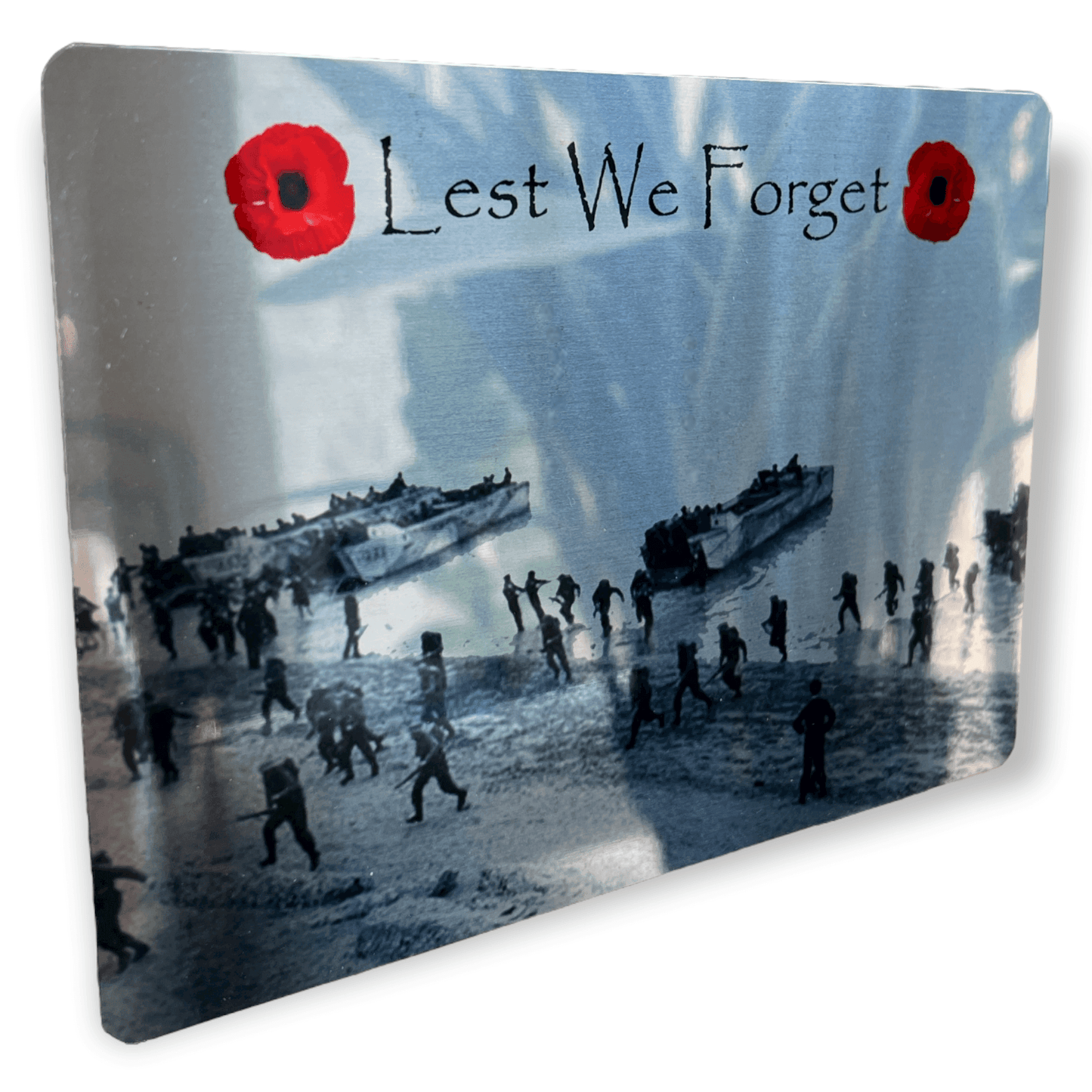 Normandy Lest we Forget Metal Mirror Sign - shopquality4u