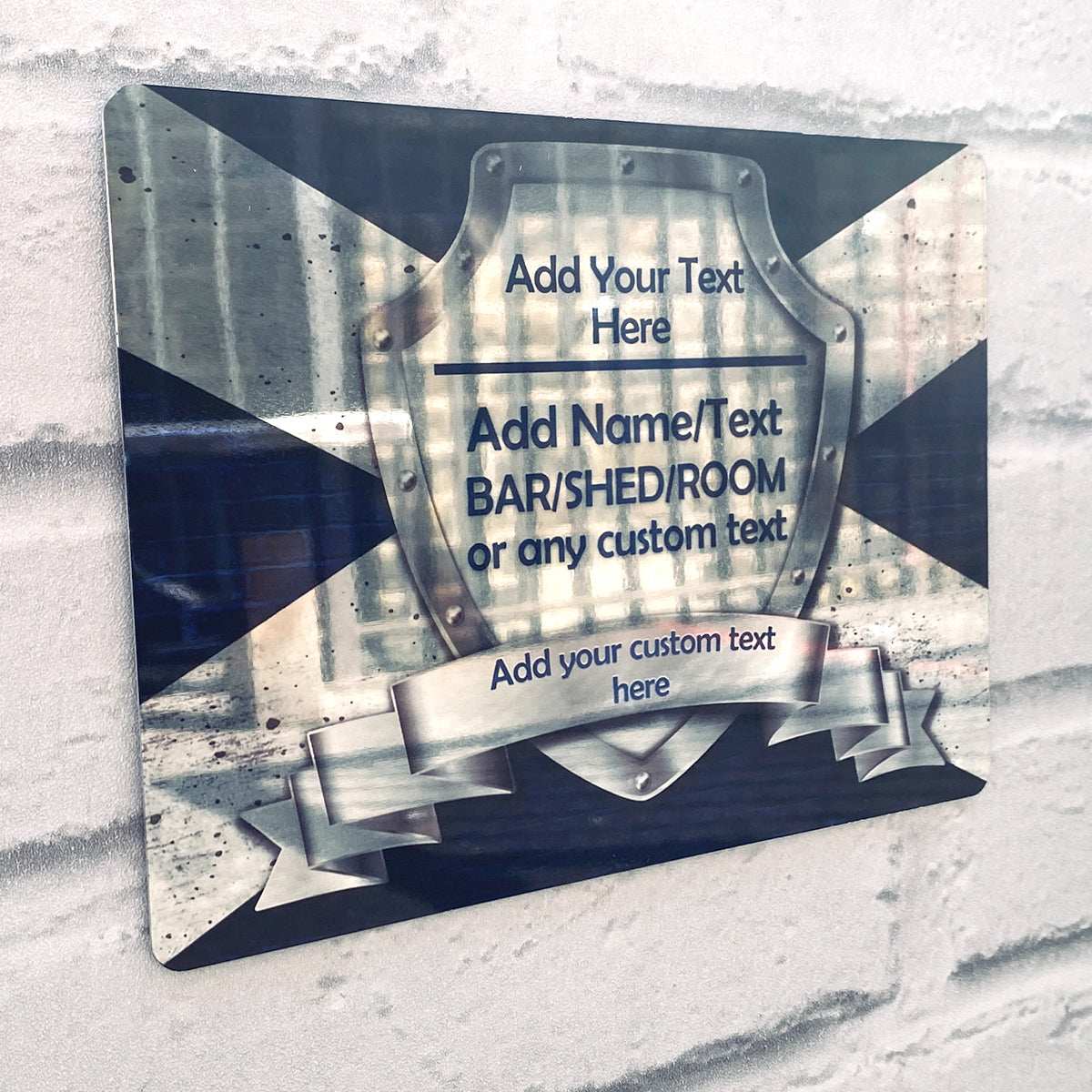 Scottish Flag Mirror Finish Sign - shopquality4u