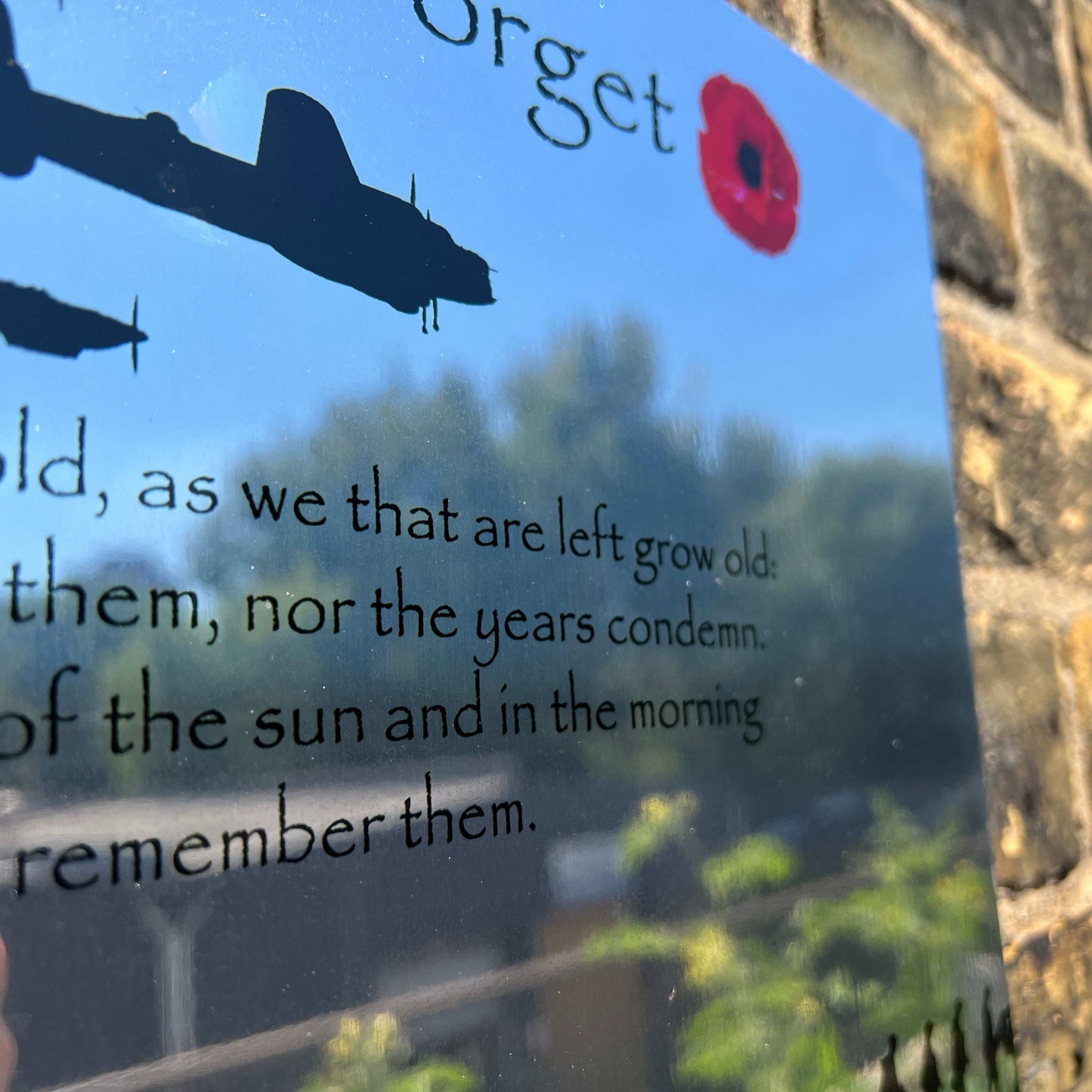 Lest we Forget Metal Mirror Sign Battle of Britain Mirror Finish Sign - shopquality4u