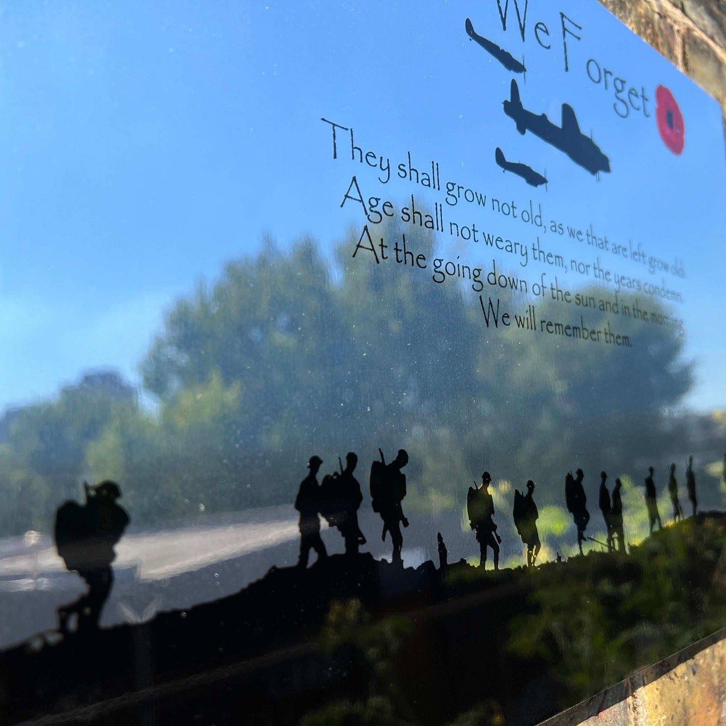 Lest we Forget Metal Mirror Sign Battle of Britain Mirror Finish Sign - shopquality4u