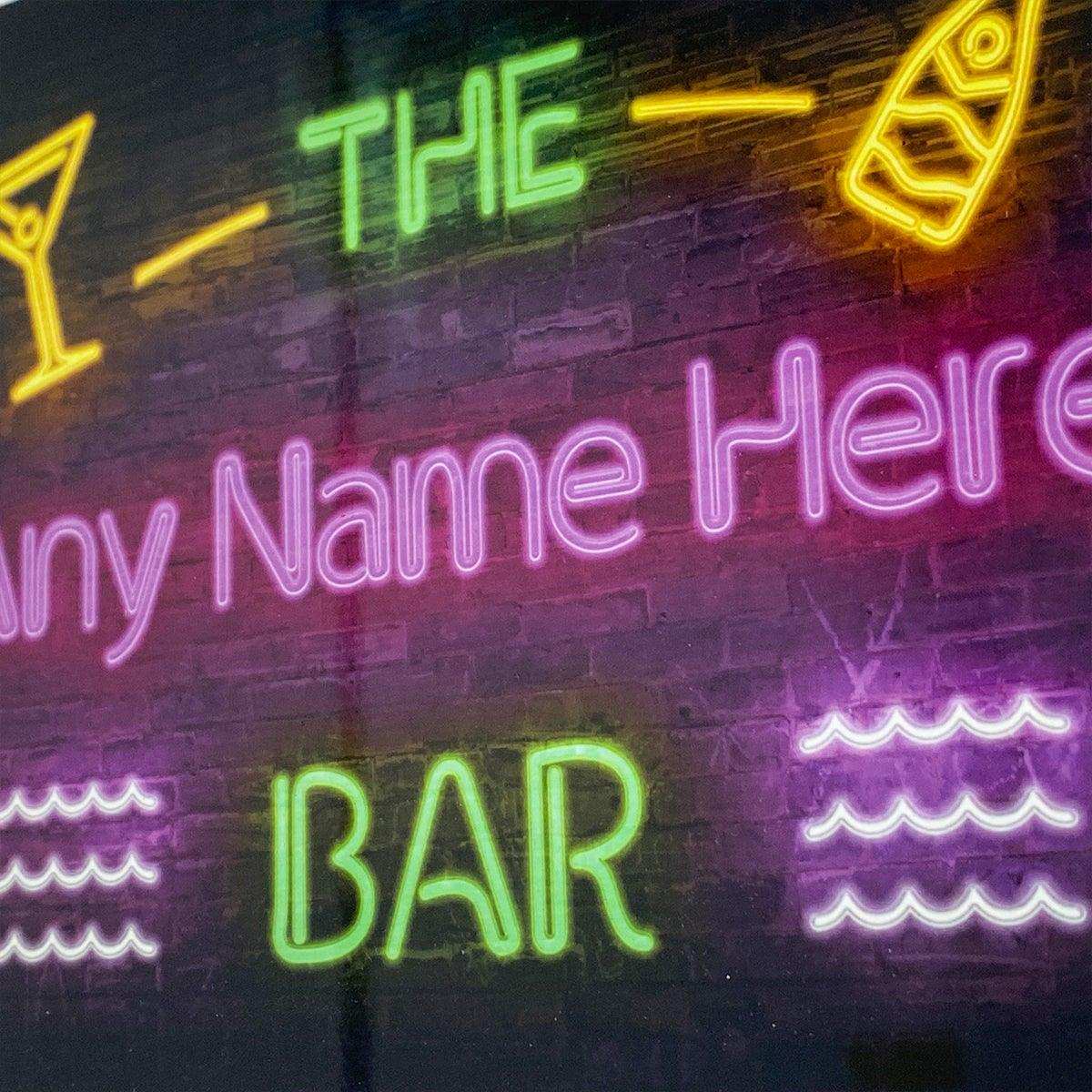Neon Effect Waves Metal Sign - shopquality4u