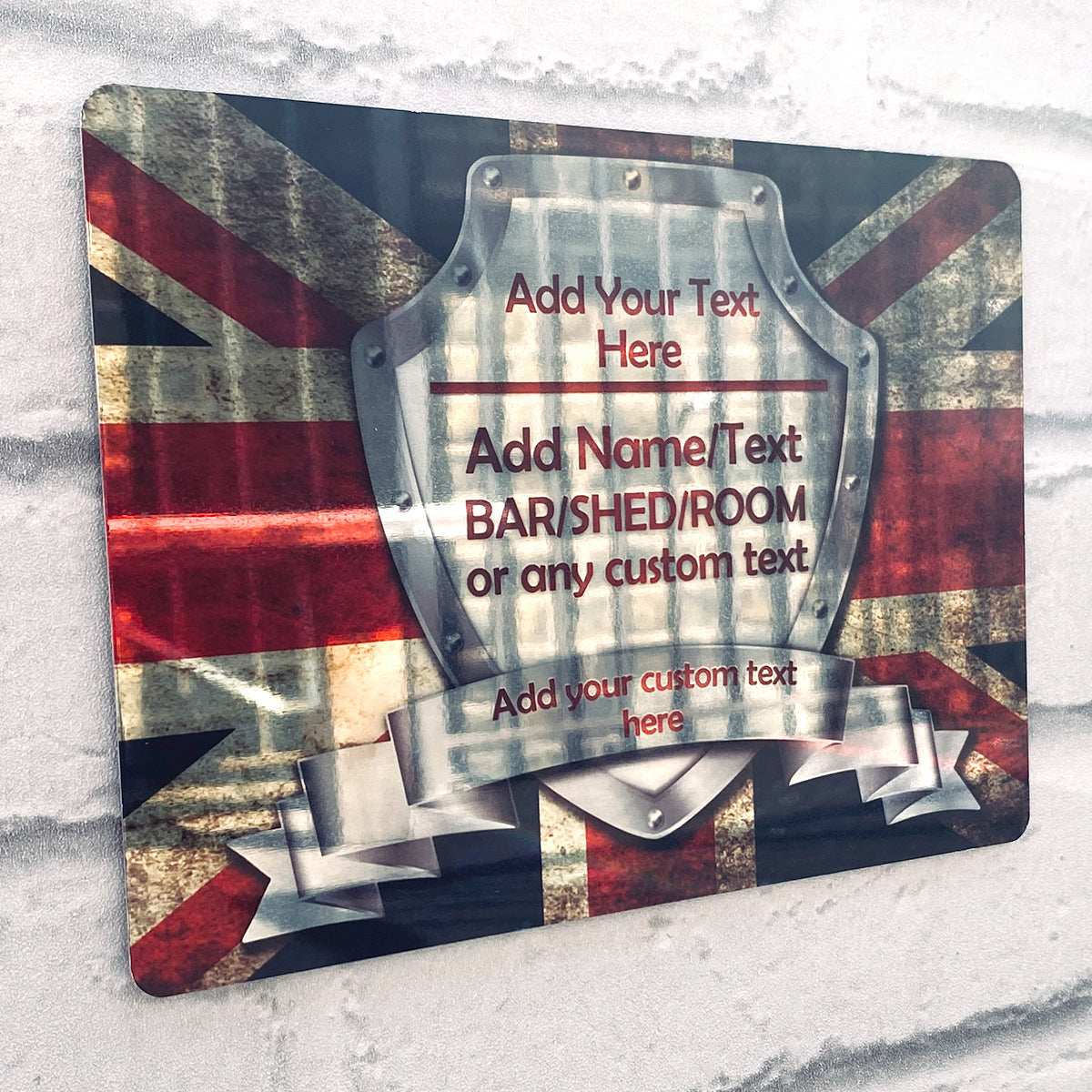 British Flag Mirror Finish Sign - shopquality4u