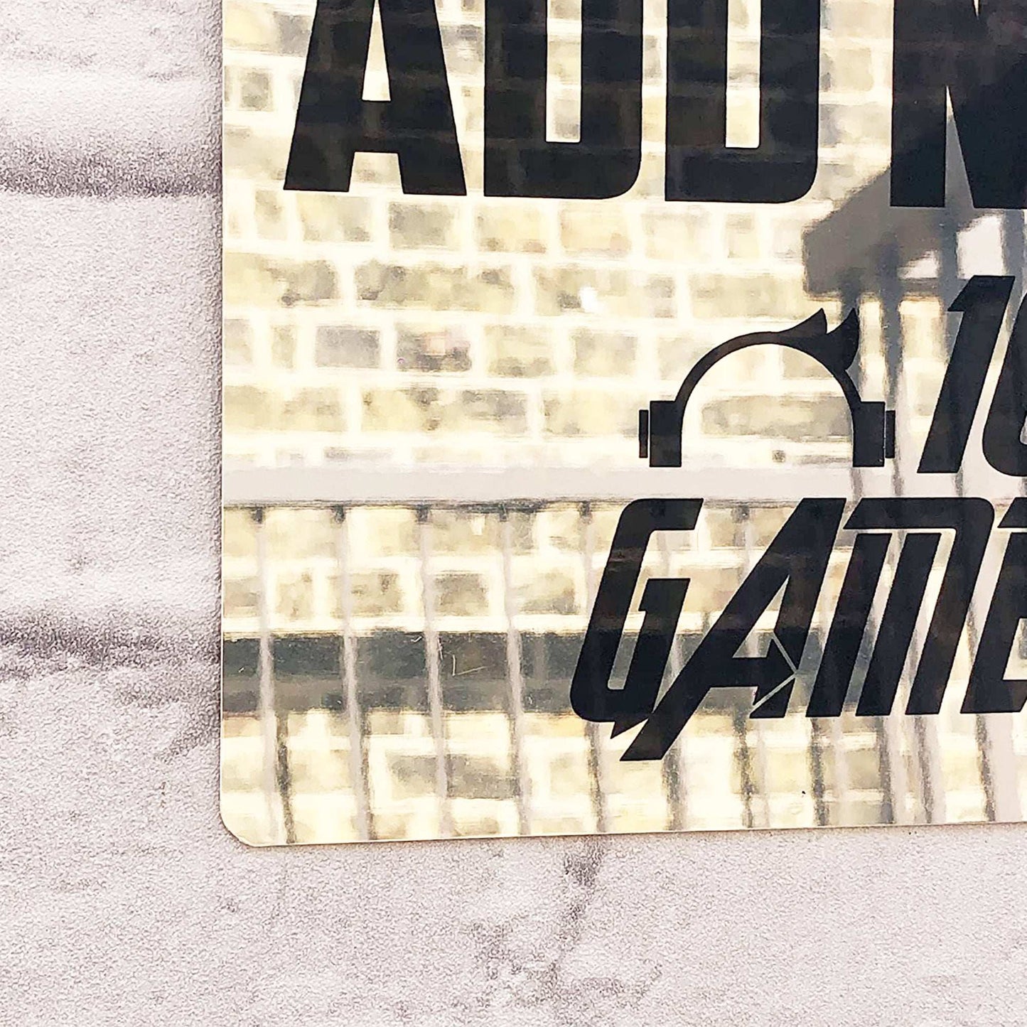 Personalised Metal Mirror Gamer Sign - 100% Gamer - shopquality4u