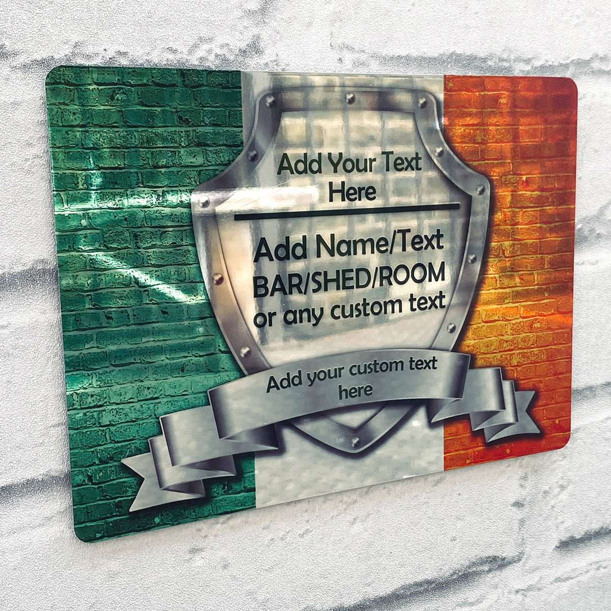 Irish Flag Mirror Finish Sign - shopquality4u
