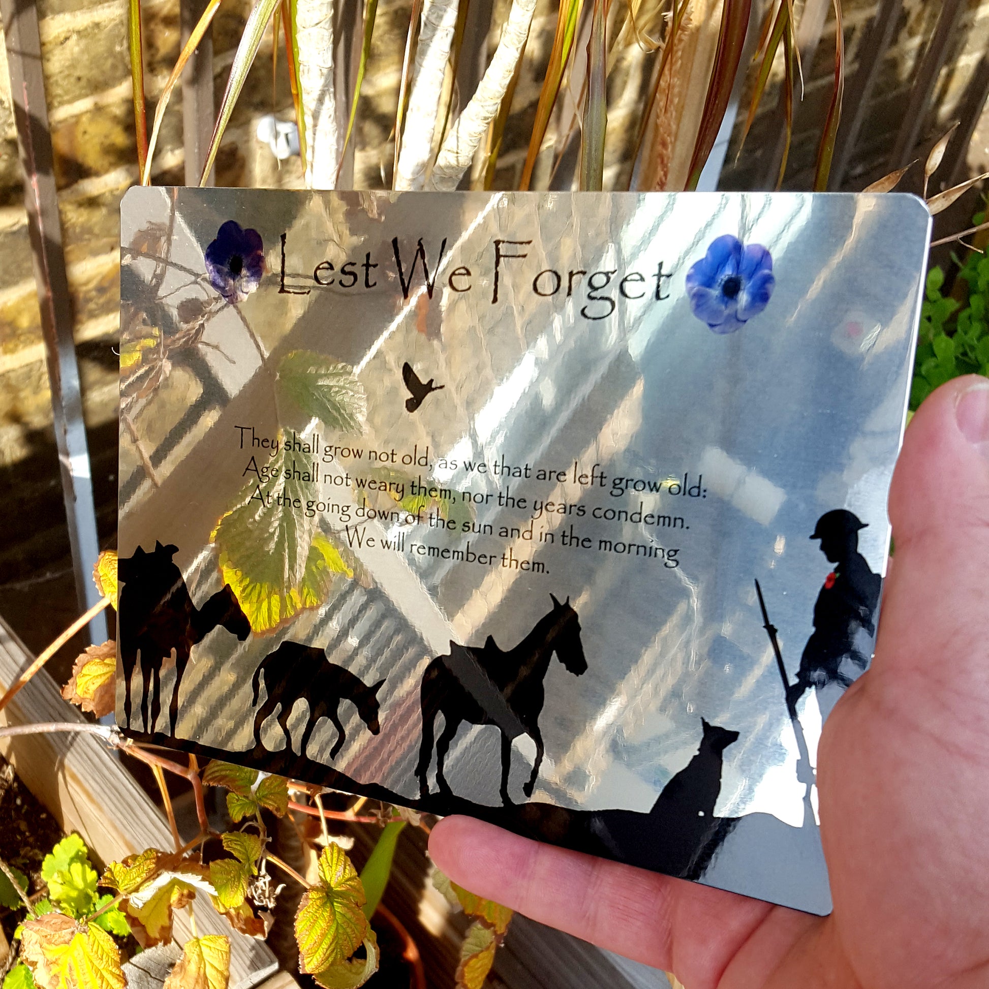 Animals of war - Lest we Forget Metal Mirror Sign - shopquality4u