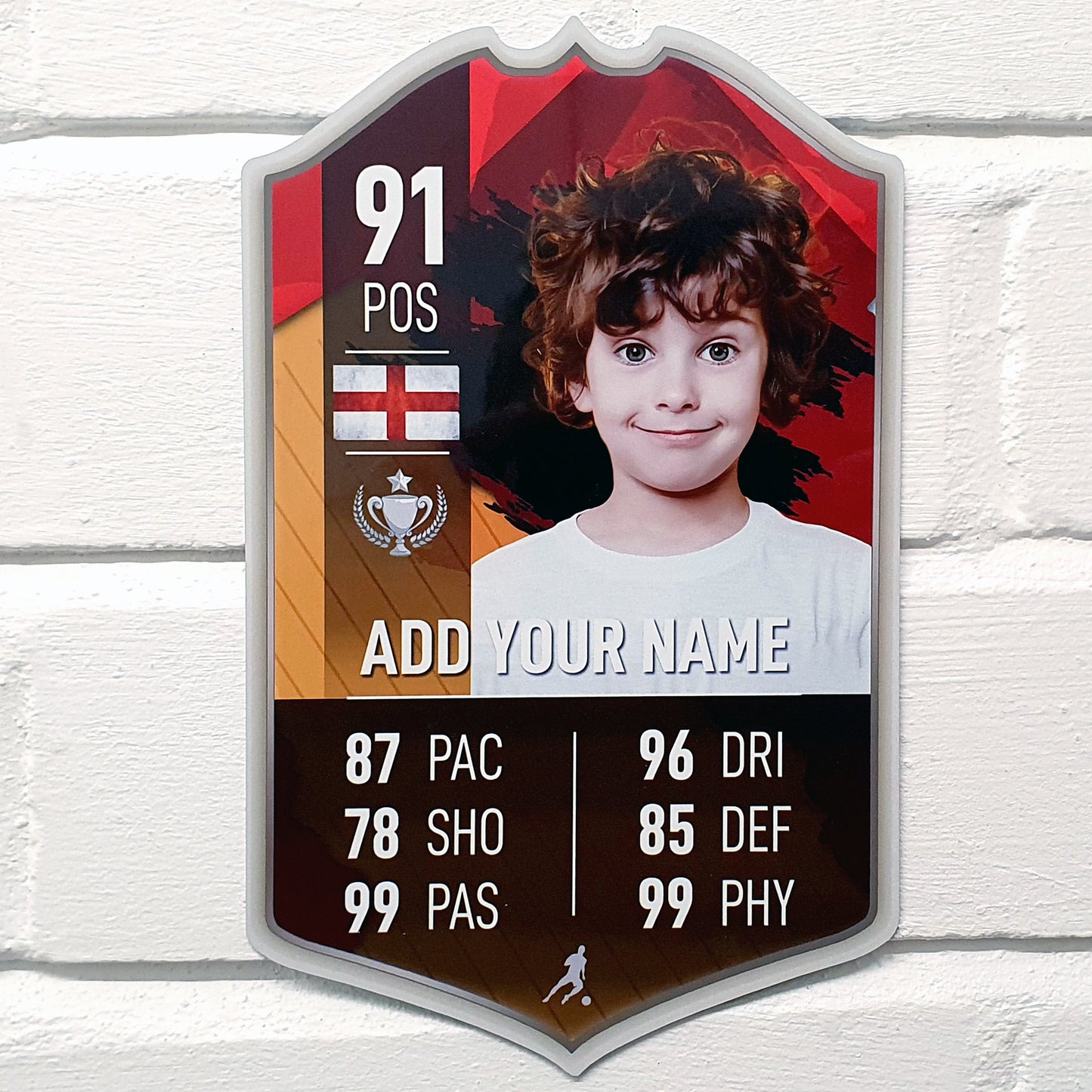 Custom Background Football Stats Card - shopquality4u