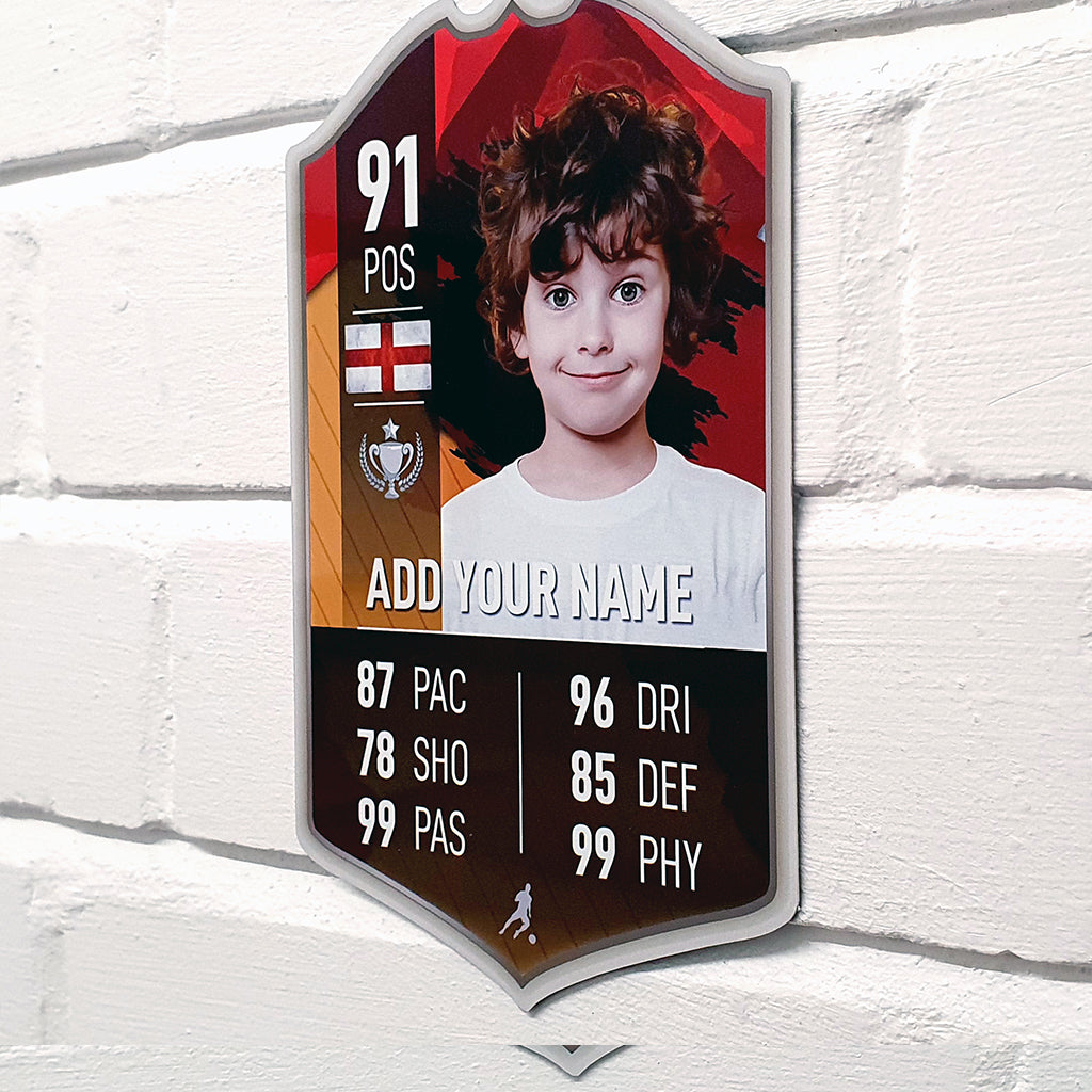 Custom Background Football Stats Card - shopquality4u