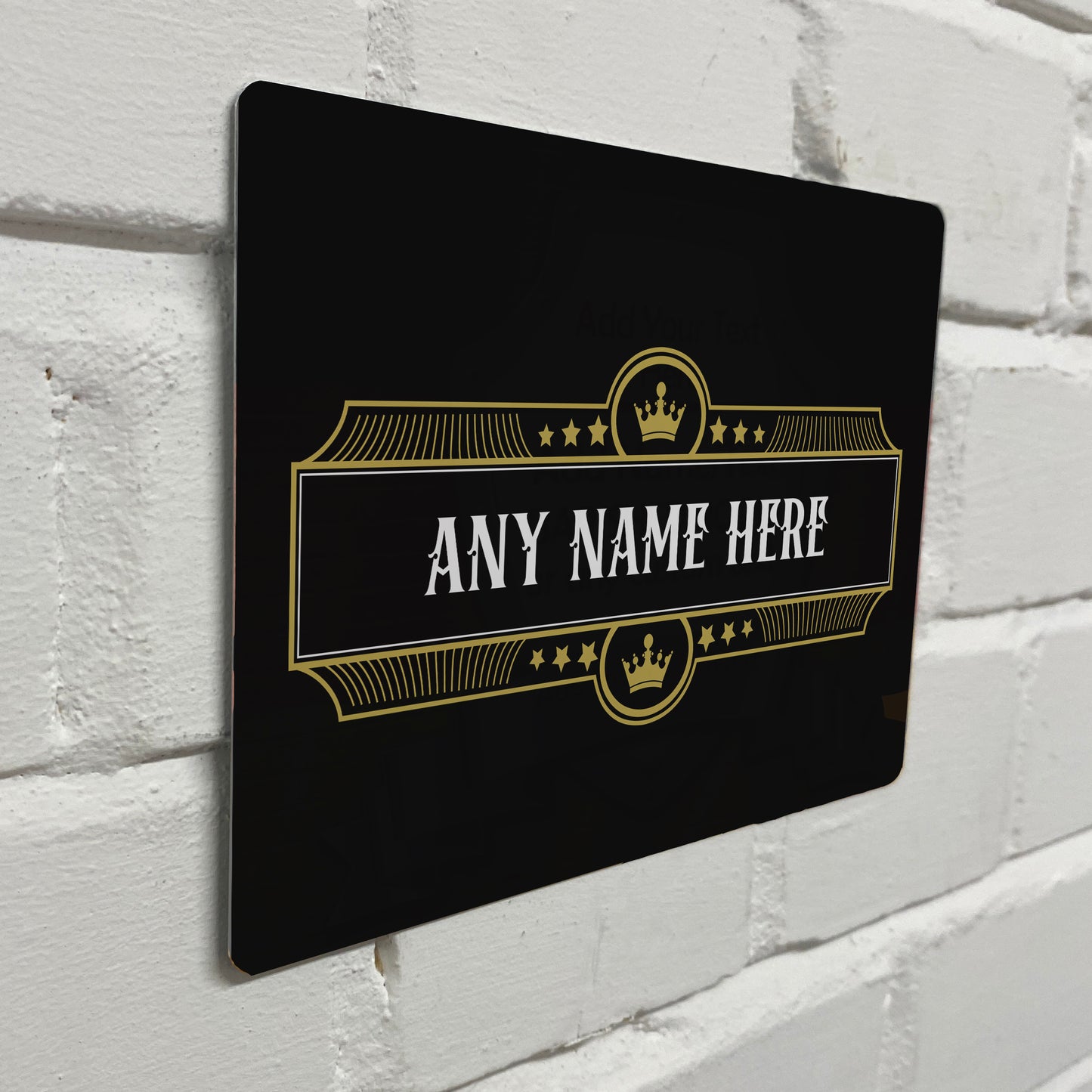 Gold Crown Metal Sign - shopquality4u