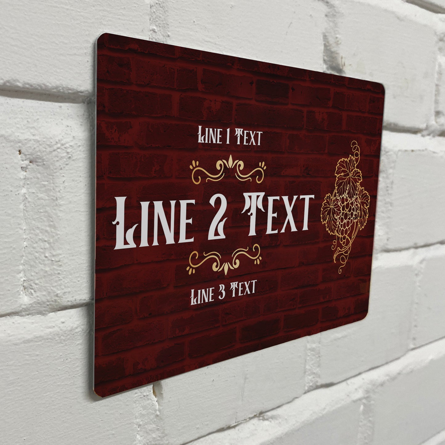 Wine Brick Metal Sign - shopquality4u