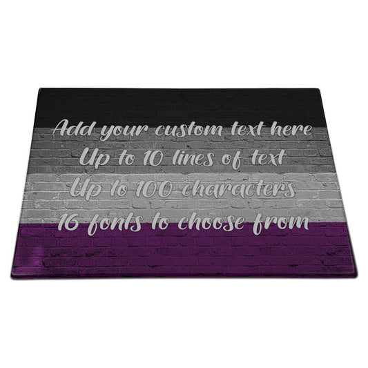 Asexual Pride Flag Glass Cutting Board - shopquality4u