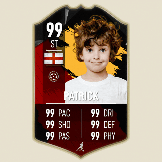 Custom Background Football Stats Card - shopquality4u