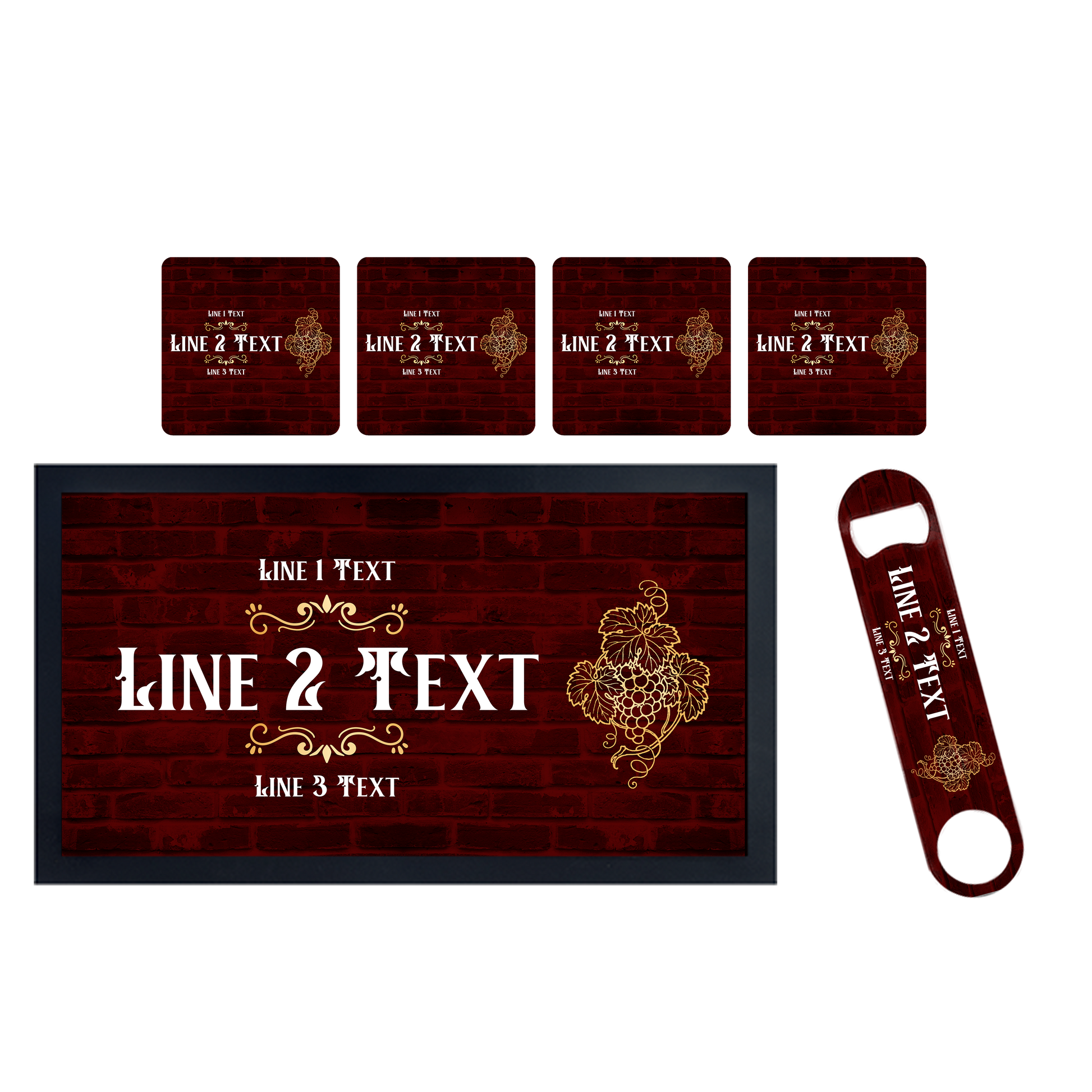Personalised Wine Brick Bar Set - shopquality4u