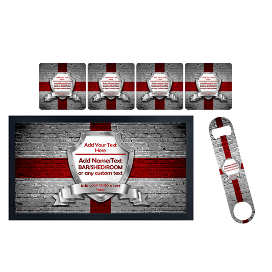 England Flag Bar Set - shopquality4u