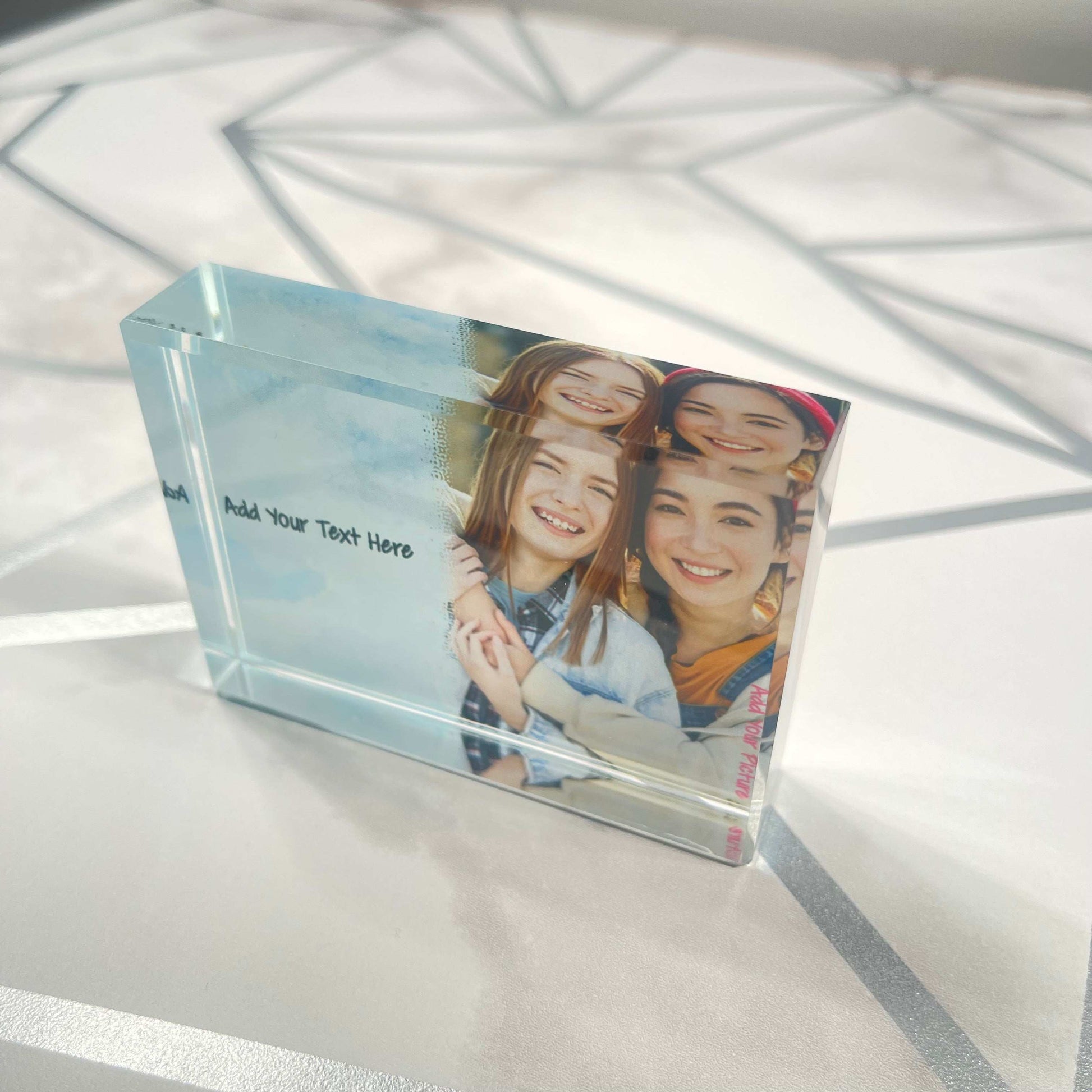 Baby Blue Watercolour Crystal Block - shopquality4u