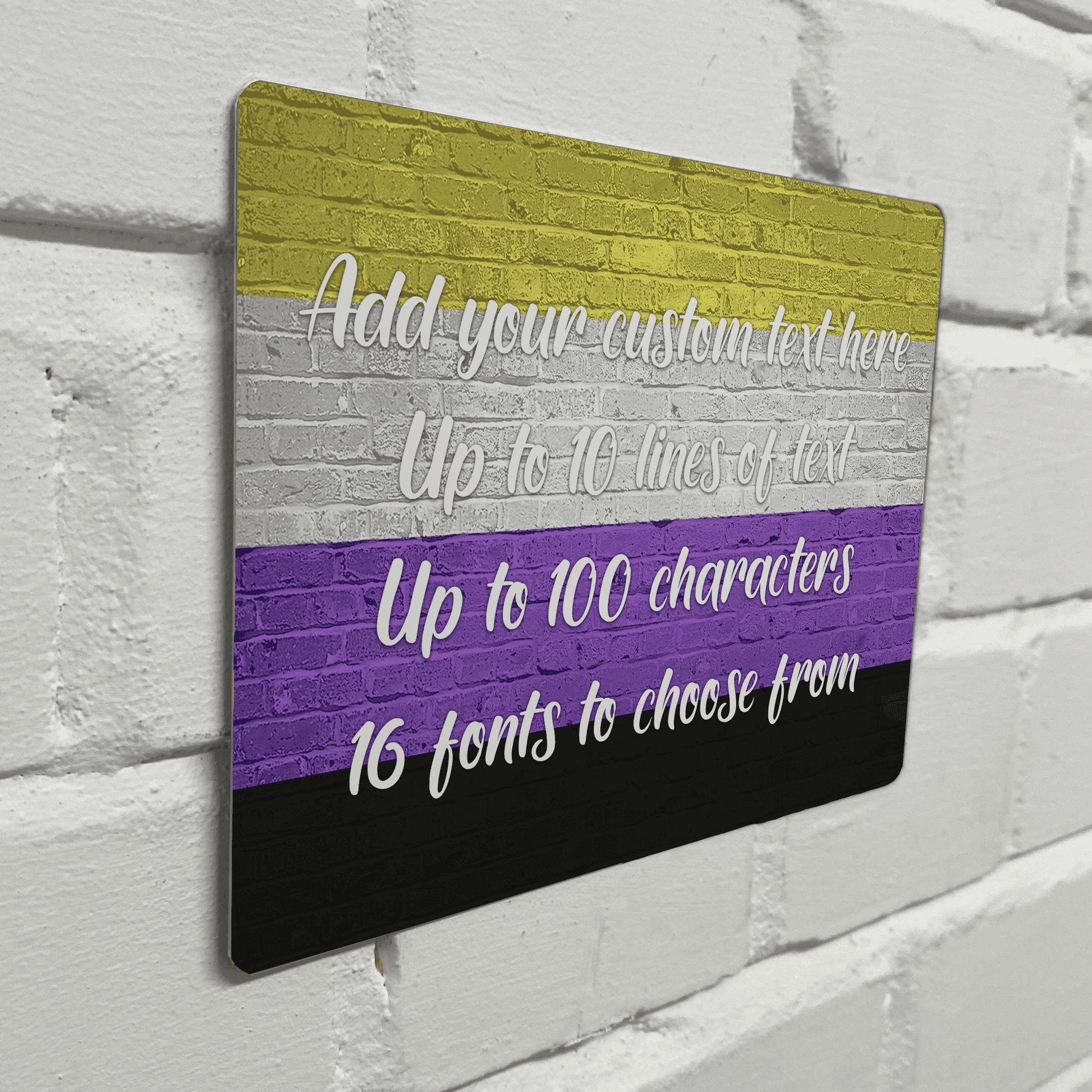 Non-Binary Pride Flag Metal Sign - shopquality4u