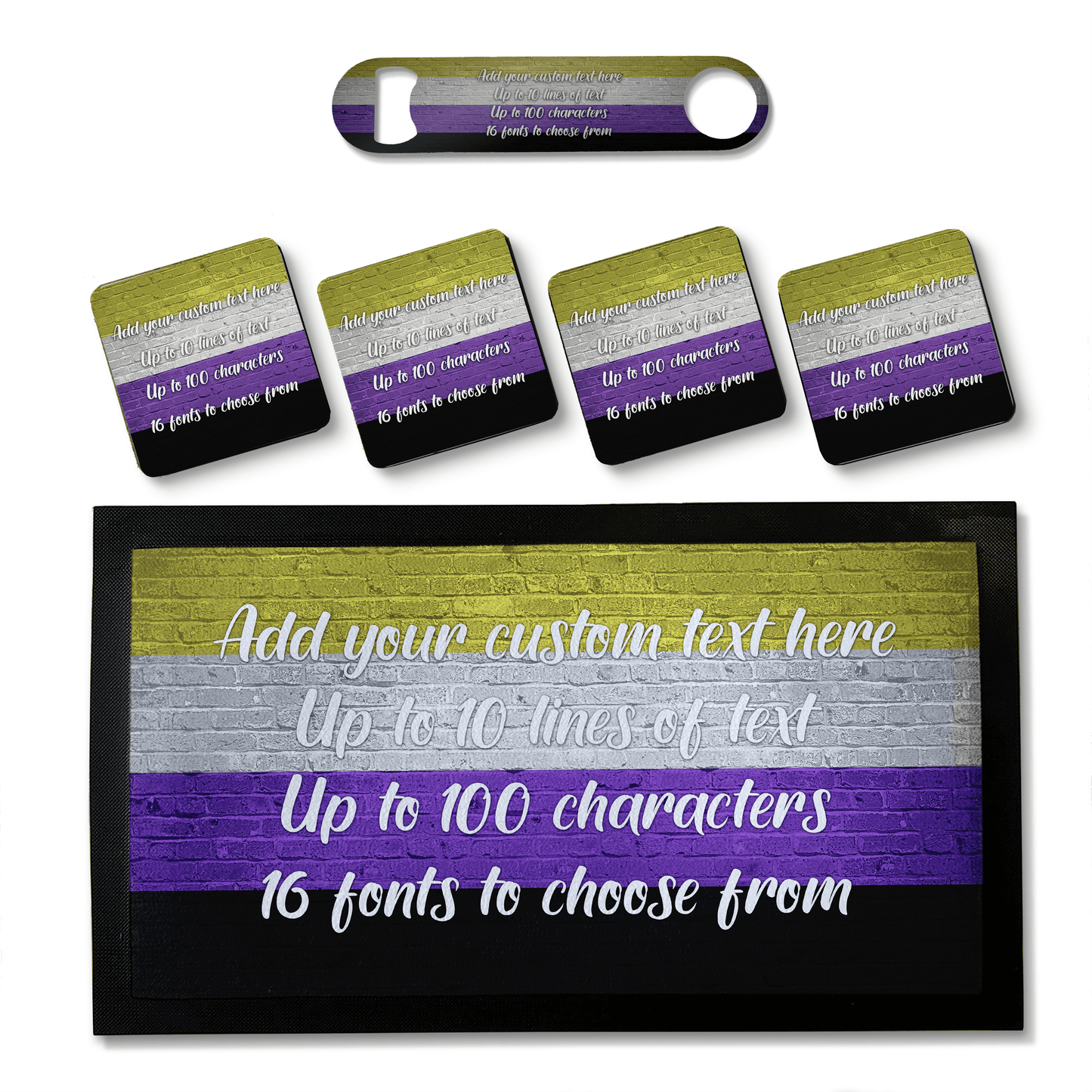 Non-Binary Pride Flag Bar Sets - shopquality4u