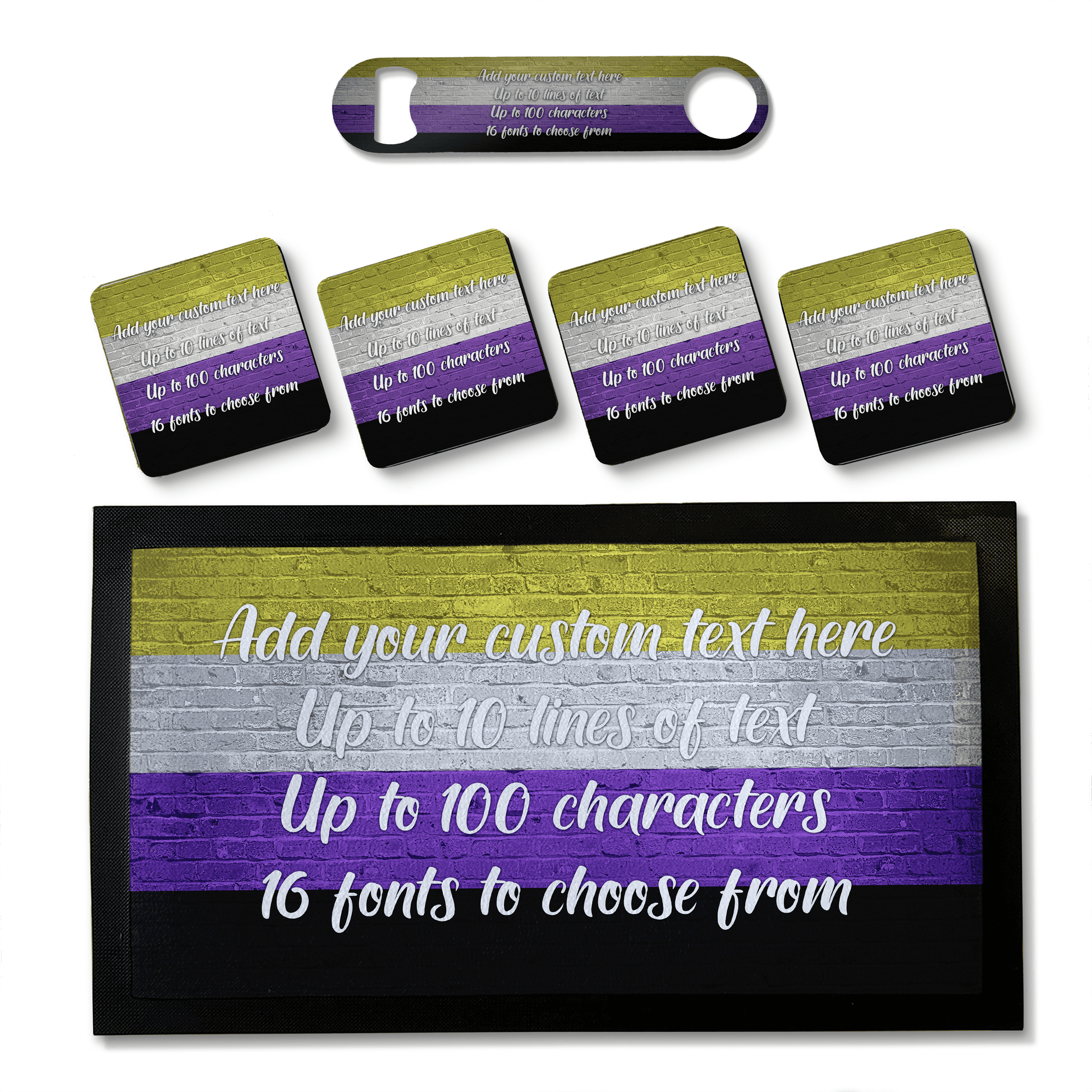 Non-Binary Pride Flag Bar Sets - shopquality4u