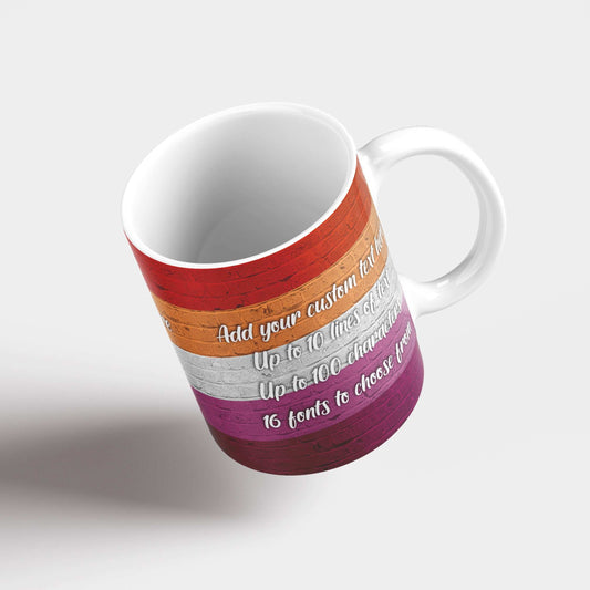 Lesbian Pride Flag Custom Mug - shopquality4u