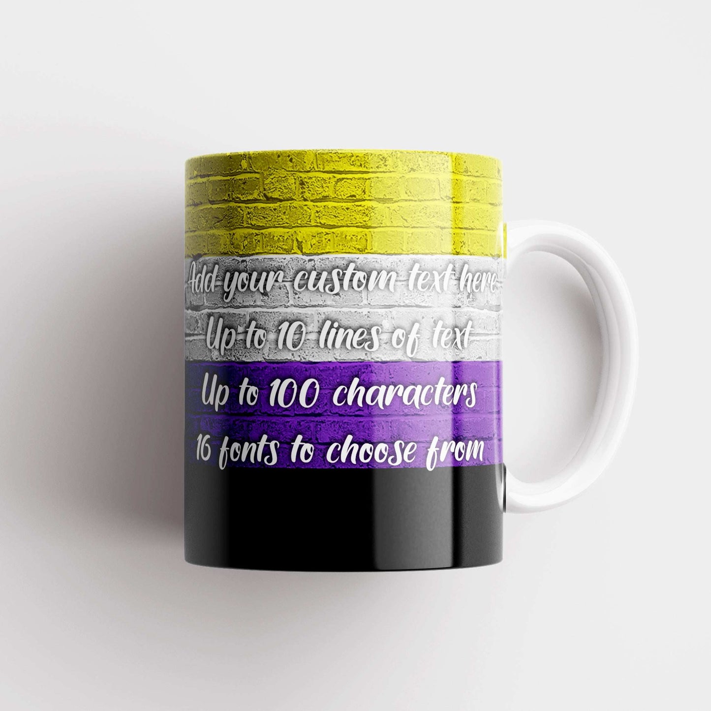 Non-Binary Pride Flag Custom Print Mug - shopquality4u