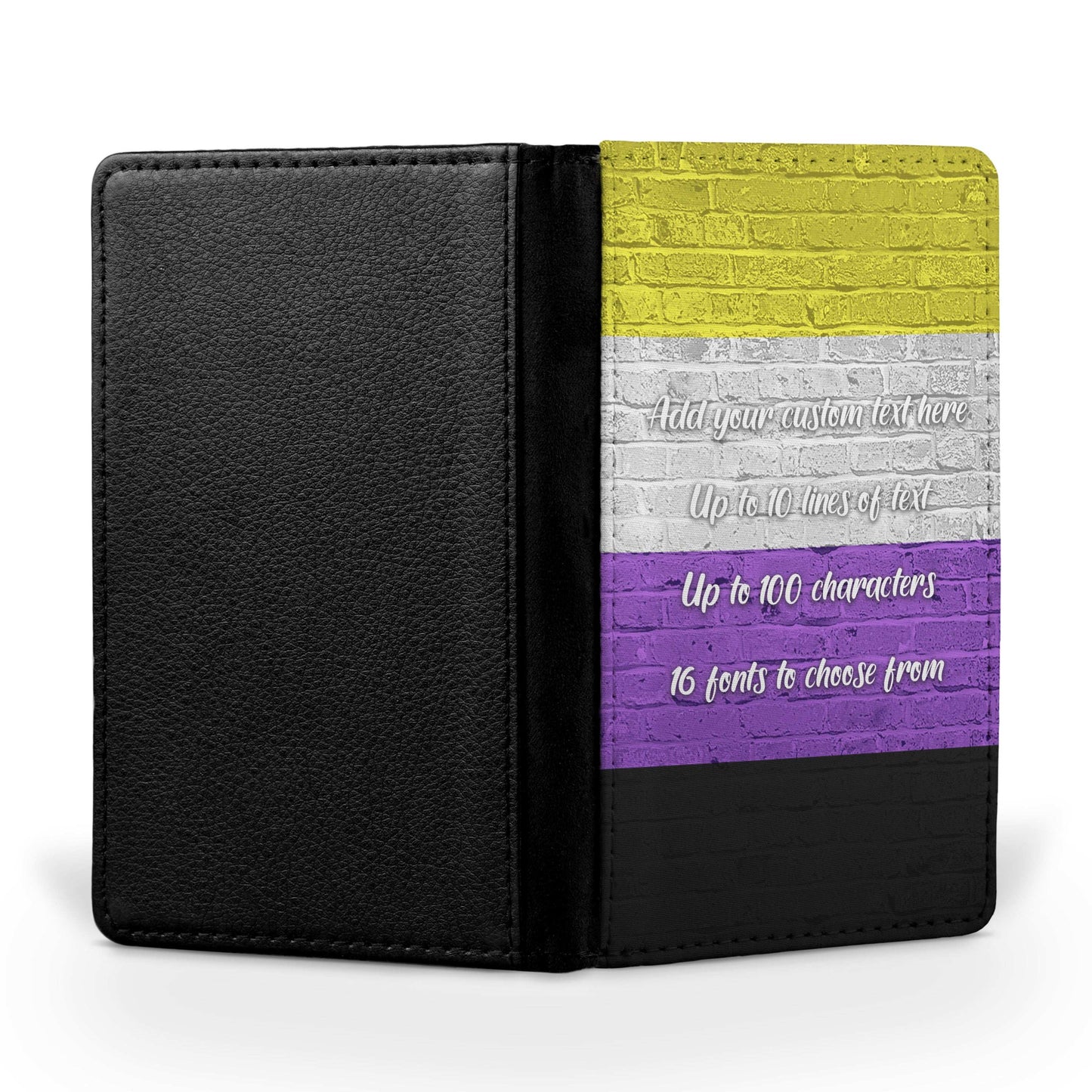Non-Binary Pride Flag Passport Holder - shopquality4u