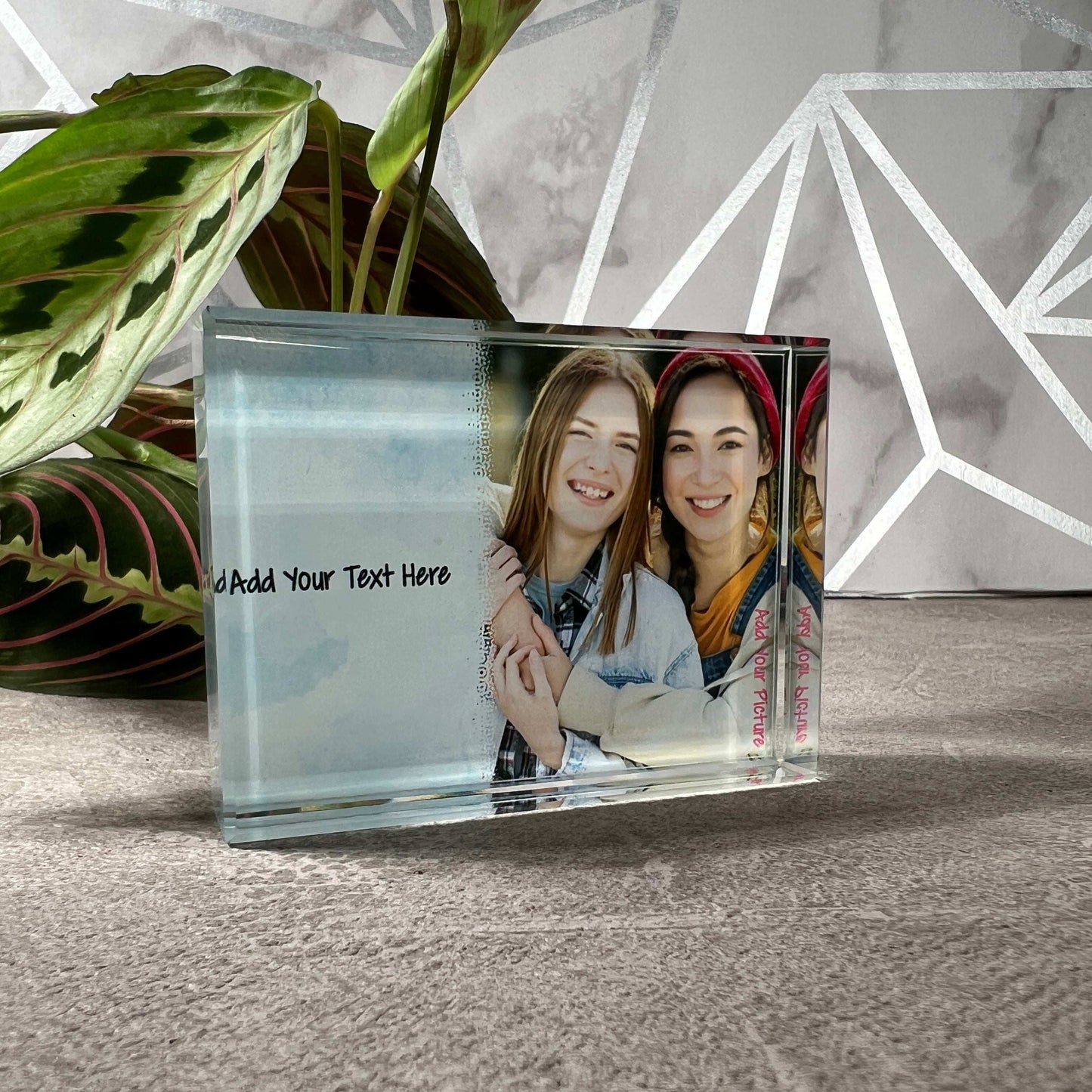 Baby Blue Watercolour Crystal Block - shopquality4u