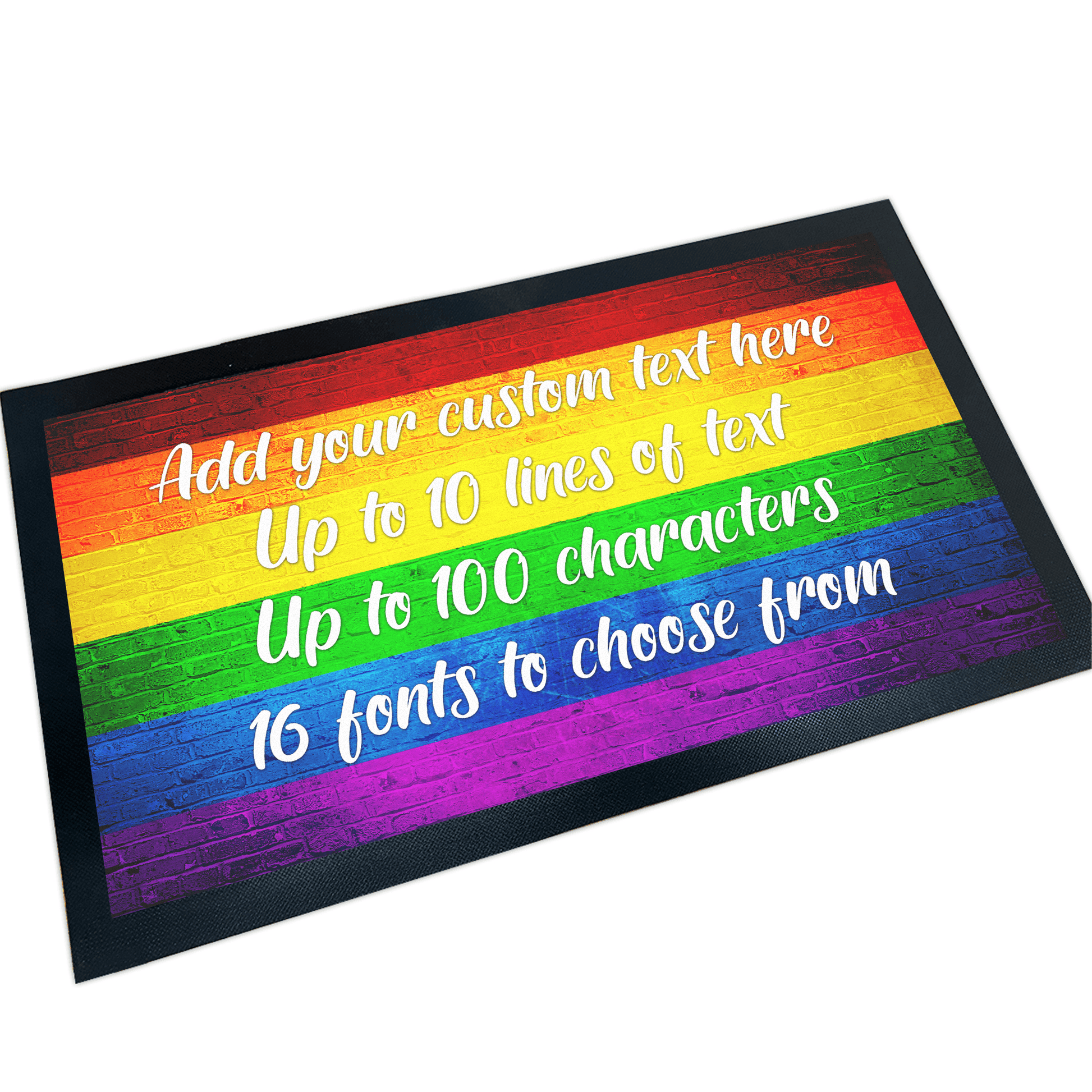Gay Pride Flag Door Mat - shopquality4u