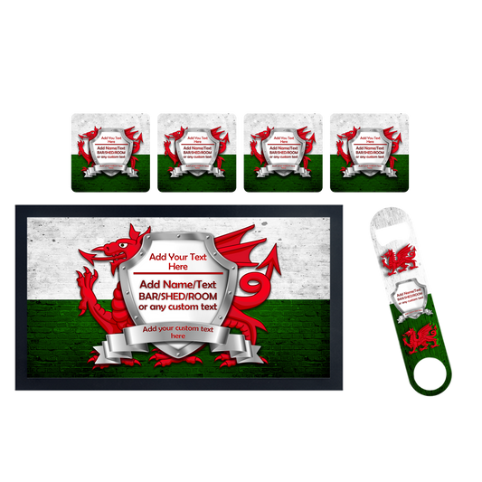 Welsh Flag Bar Set - shopquality4u
