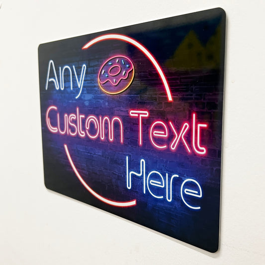 Neon Food-Themed Metal Sign - shopquality4u