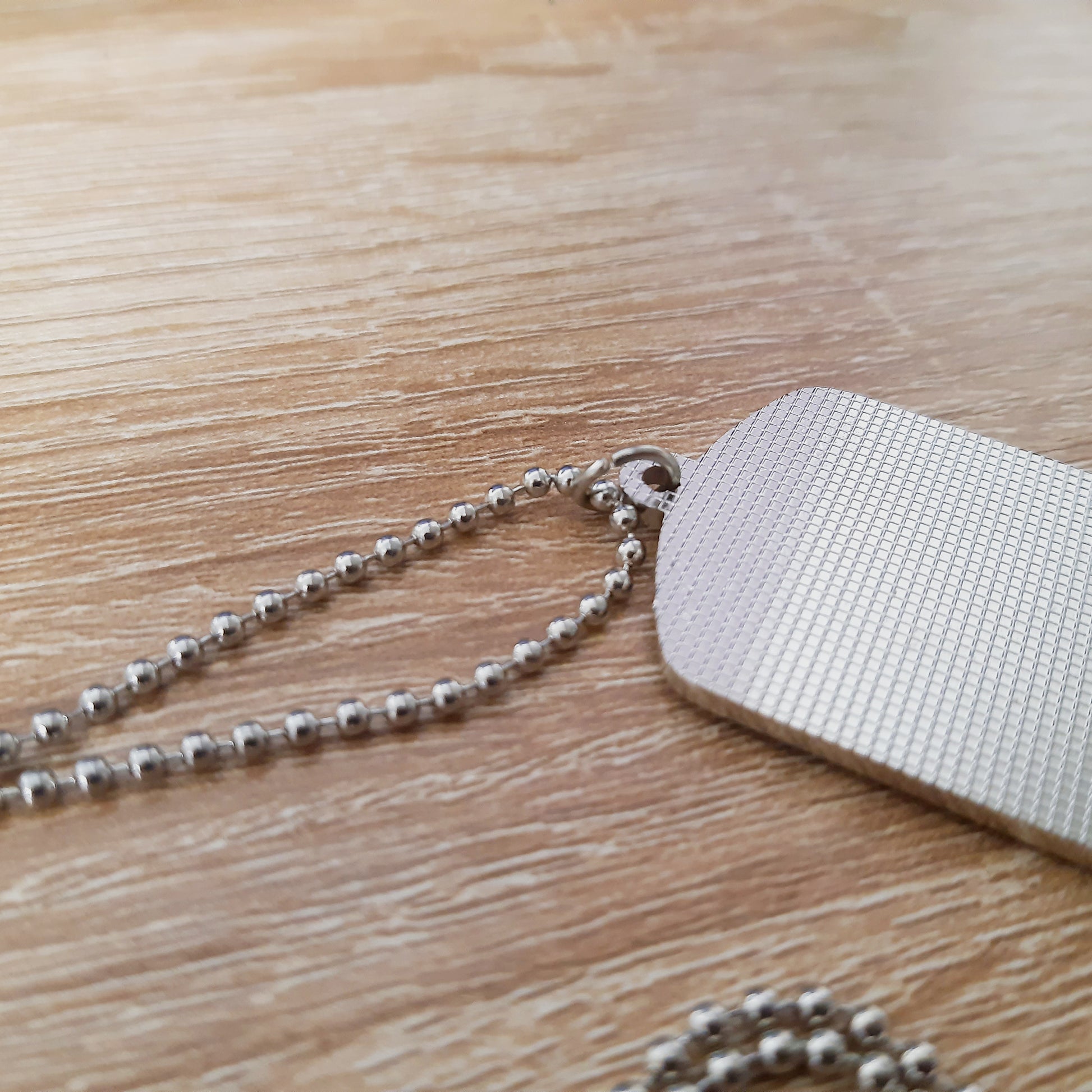 White Strip Background Football ID Tag Necklace - shopquality4u