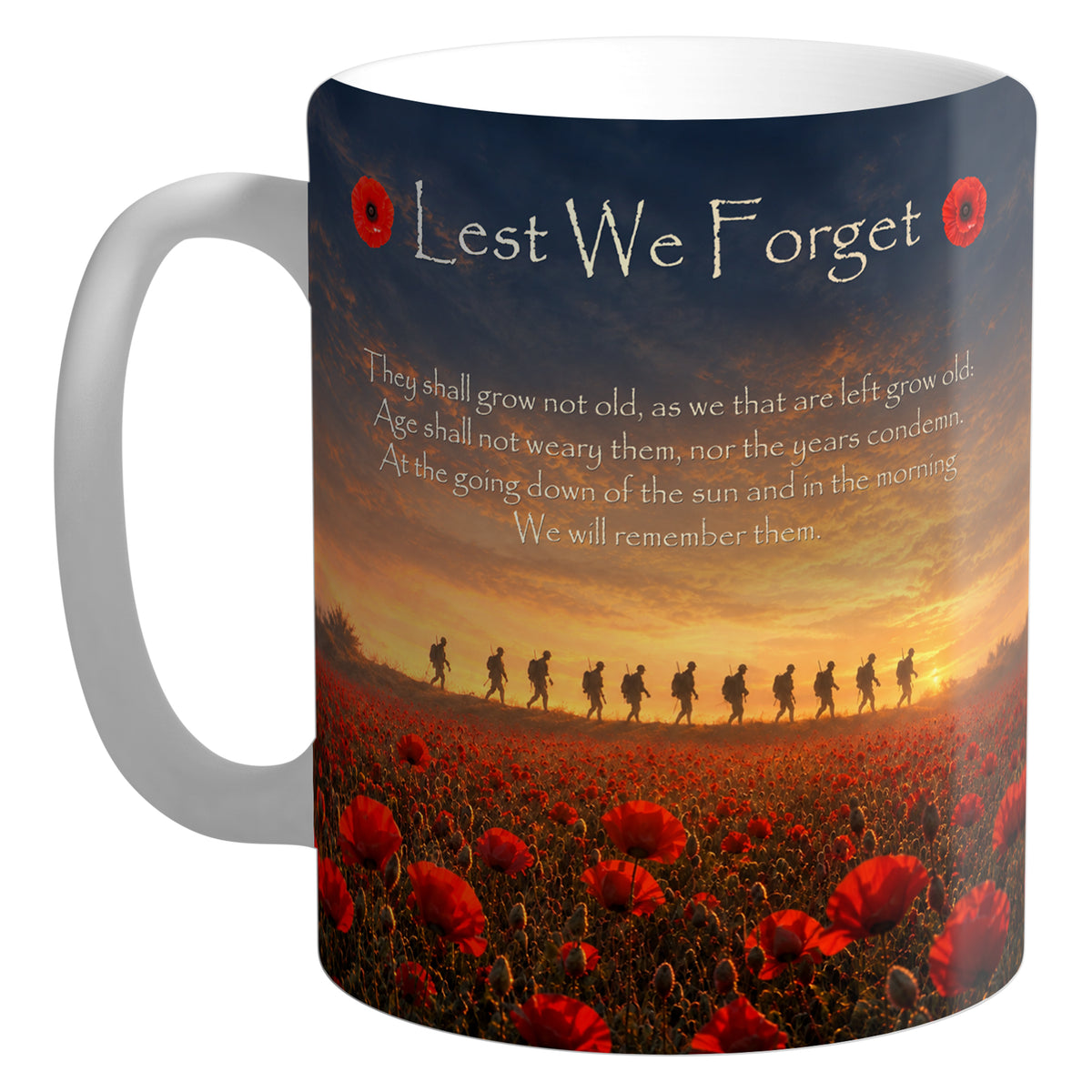 Soldiers D1 – realistic 11oz white ceramic mug mockup with white handle and interior
