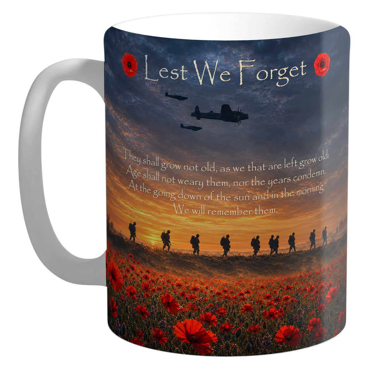 Battle Of Britain D3 – realistic 11oz white ceramic mug mockup with white handle and interior
