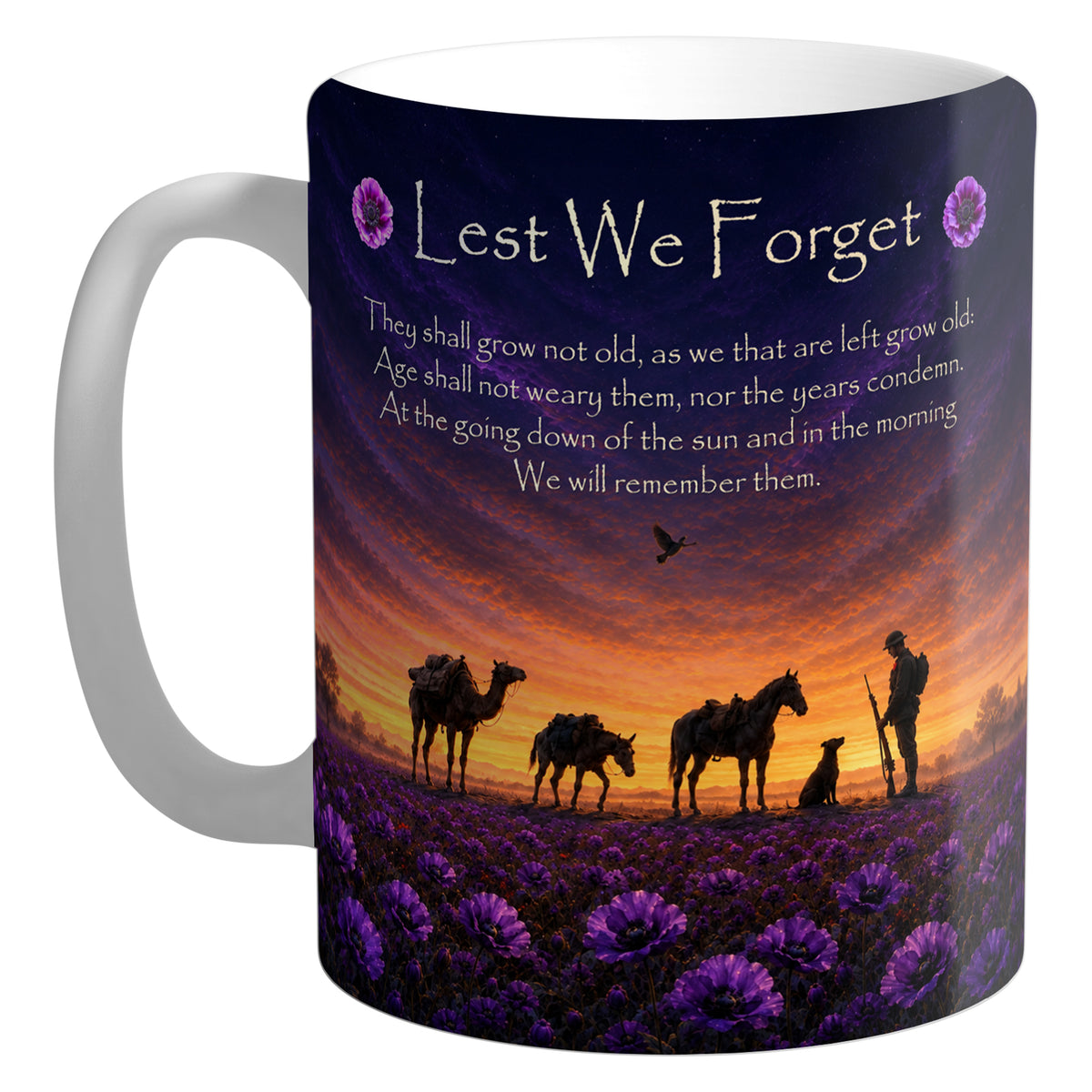 Animals of War D7 – realistic 11oz white ceramic mug mockup with white handle and interior