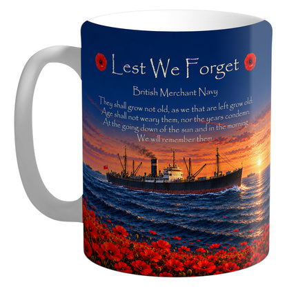Merchant Navy D9 – realistic 11oz white ceramic mug mockup with white handle and interior