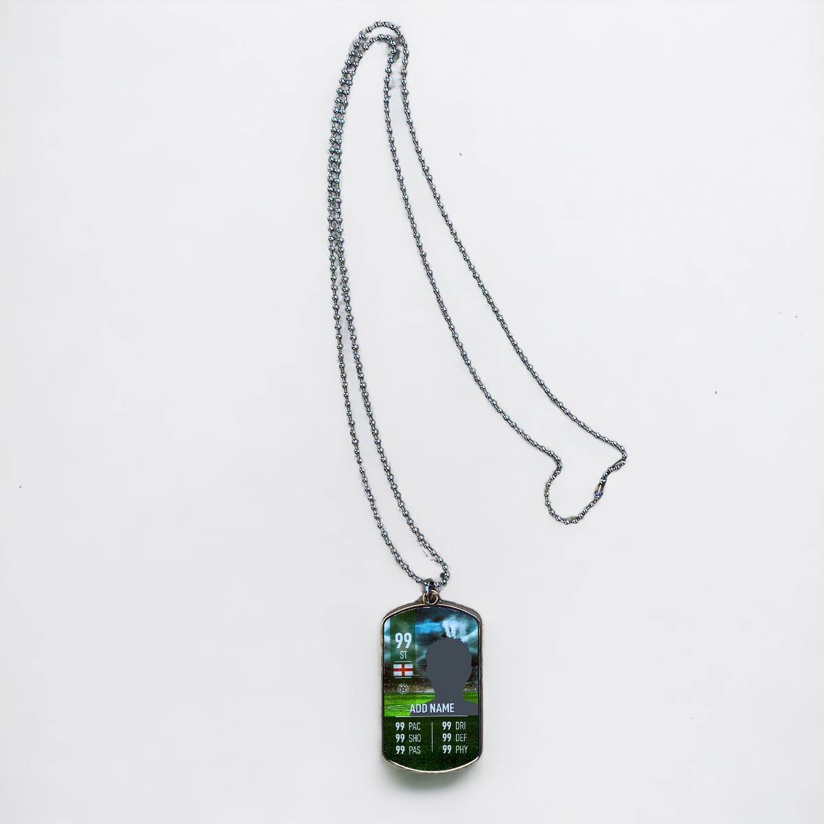 Field Background Football ID Tag Necklace - shopquality4u