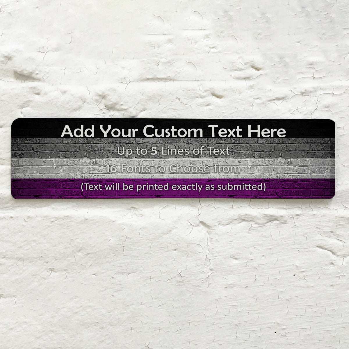 Asexual Pride Flag Glossy Metal Plaque - shopquality4u