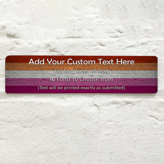 Lesbian Pride Flag Glossy Metal Plaque - shopquality4u