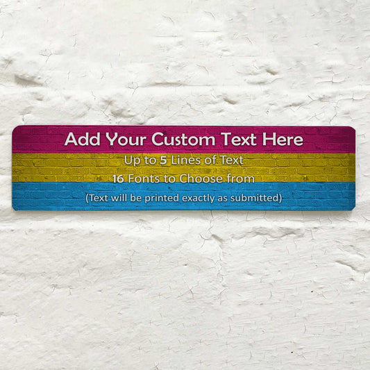 Pansexual Pride Flag Glossy Metal Plaque - shopquality4u