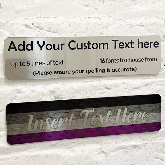 Asexual Pride Flag Mirror Metal Plaque - shopquality4u