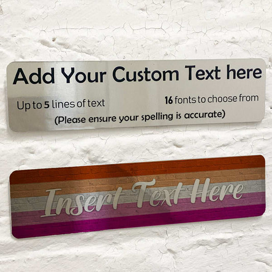 Lesbian Pride Flag Mirror Metal Plaque - shopquality4u